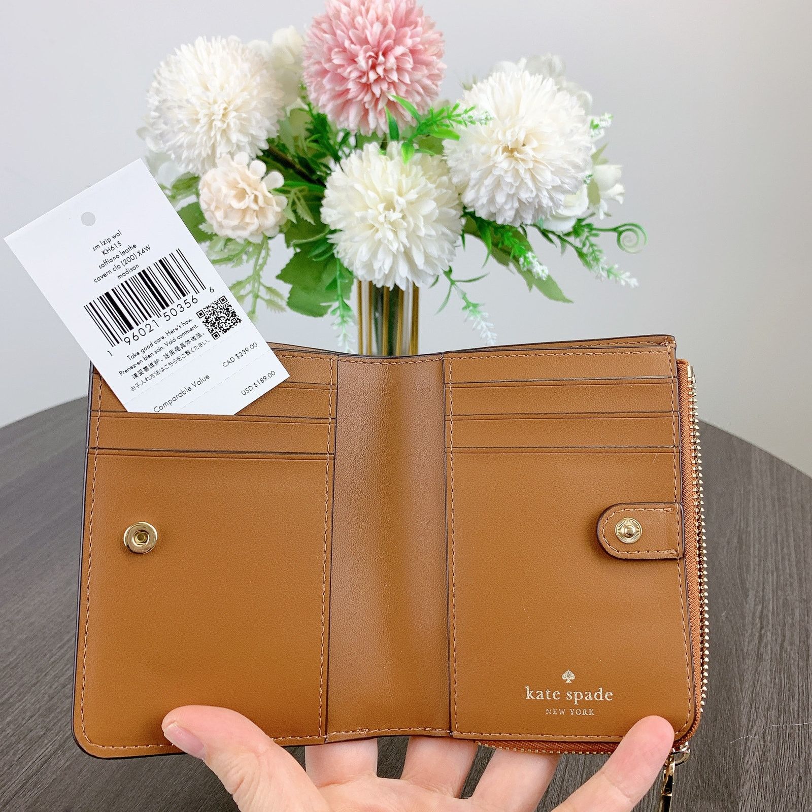 Kate Spade Kate Spade KH615 Madison Small L Zip Wallet IN Cavern Clay Size ONE SIZE - 4 Thumbnail