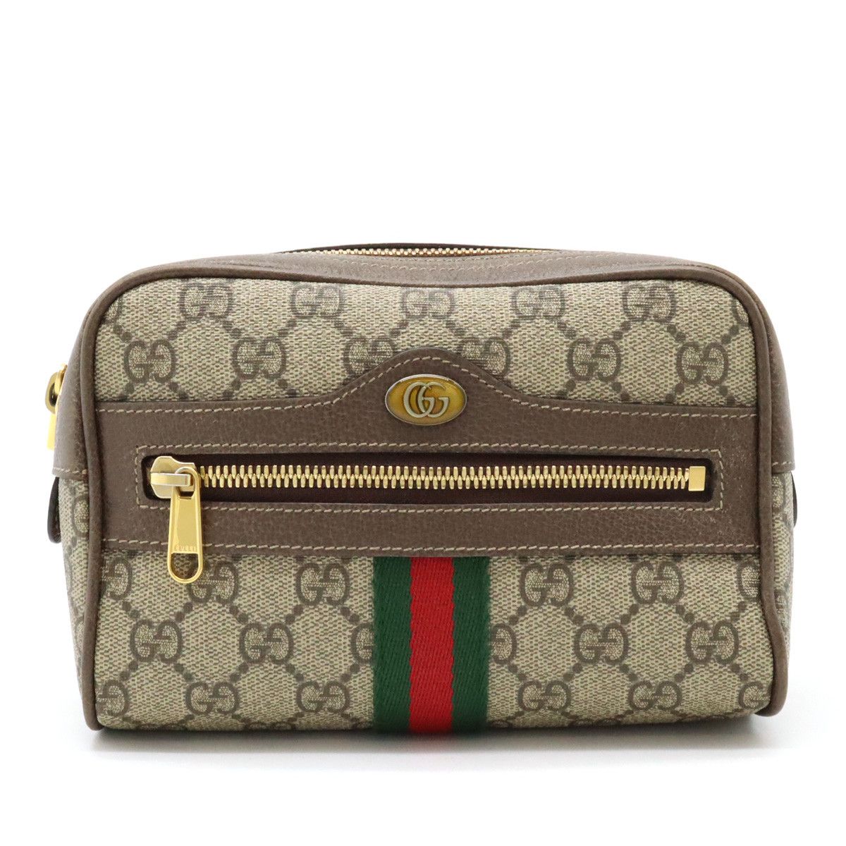 Gucci Gucci Gucci Ophidia GG Supreme Small Belt Bag PVC/Leather Canvas Belt Bag 517076 in Very Good Condition Size ONE SIZE - 1 Thumbnail