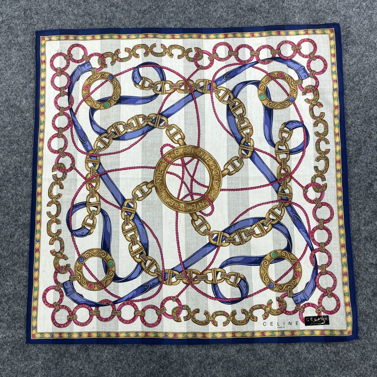 Celine Celine Handkerchief / Bandana / Neckerchief / Headscarf B072 Size ONE SIZE - 1 Thumbnail