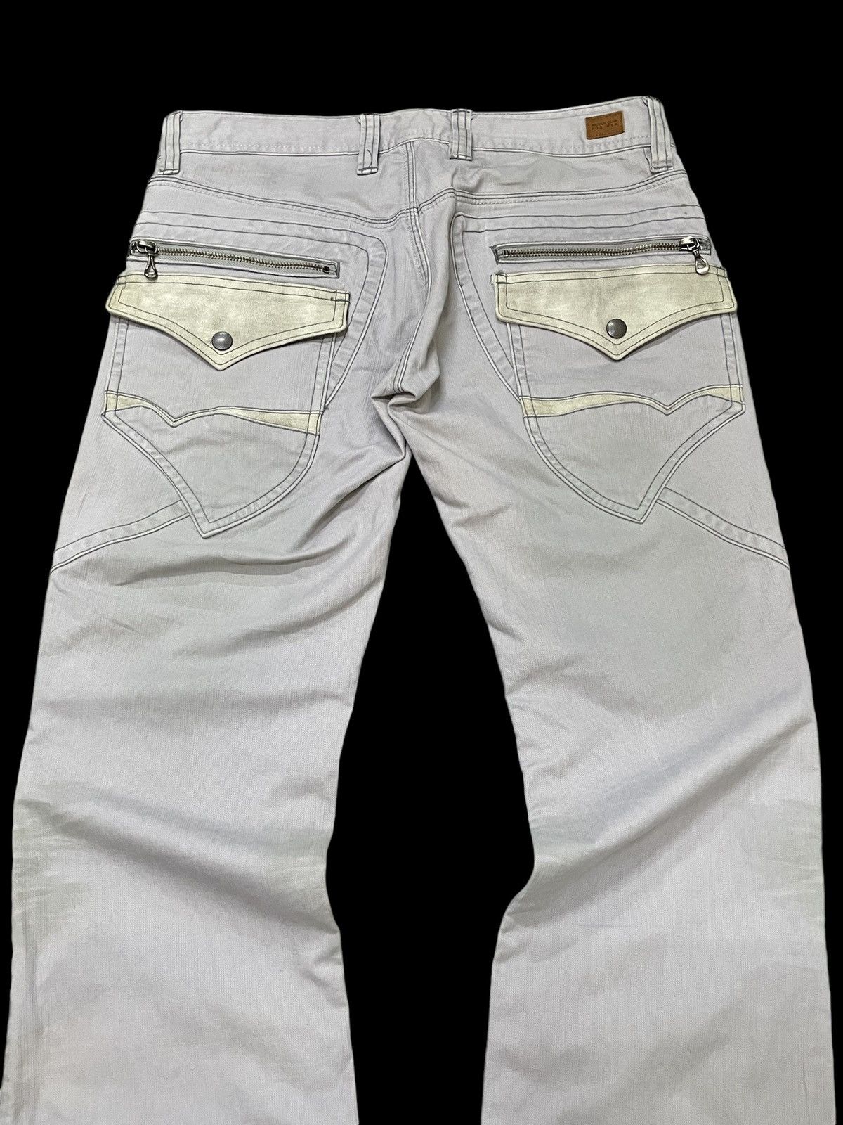 BUFFALO BOBS × Nicole Club × Shellac Nicole Club Smokey Gray Bush Pocket Flared Denim Pants Size US 32 / EU 48 - 16 Thumbnail