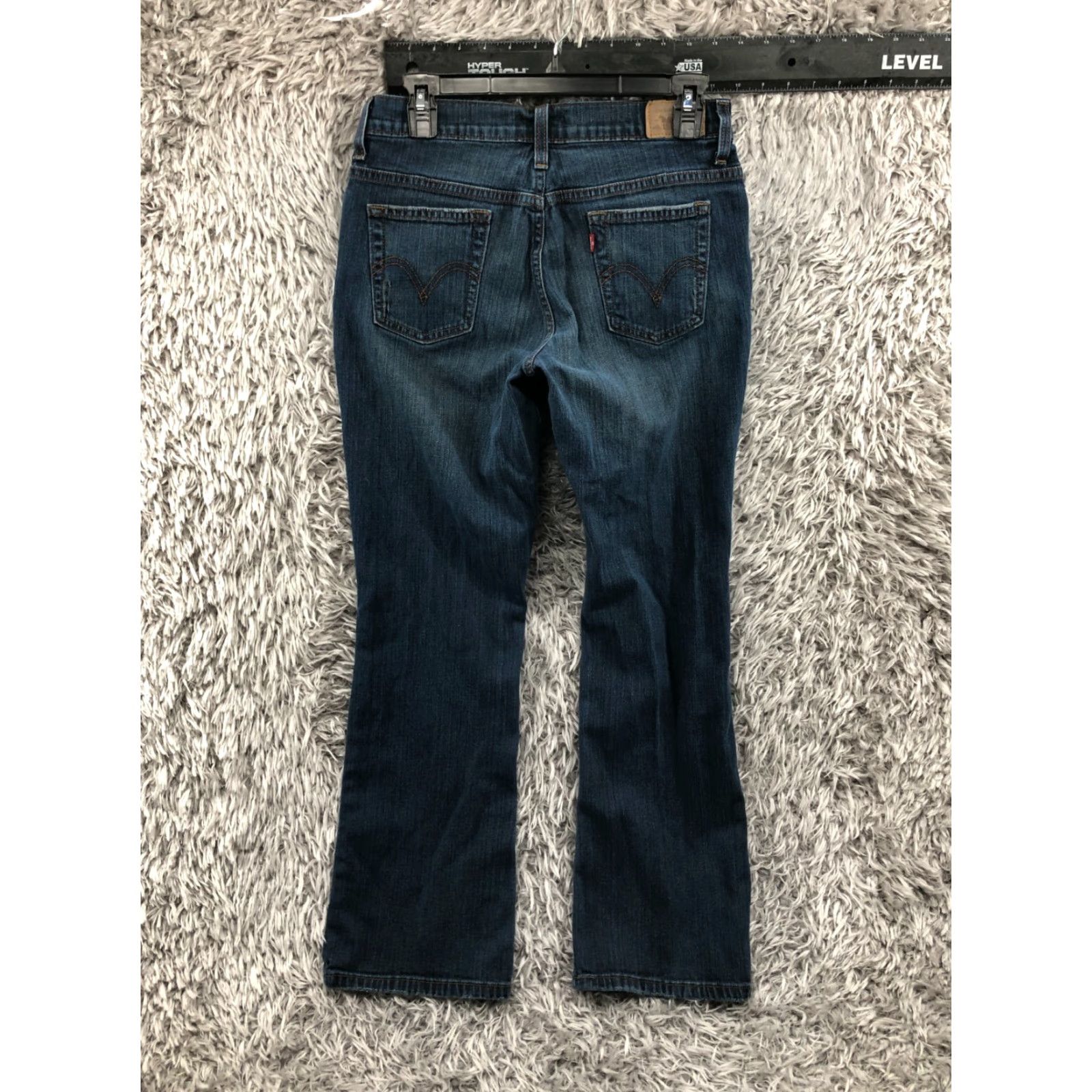 Levi's Levi's 515 Jeans Size 4 Short Womens Medium Wash Blue Bootcut Regular Rise Mid 28in Inseam 28in Cotton Denim Zipper Button 5-Pocket Size 27" / US 4 / IT 40 - 5 Thumbnail