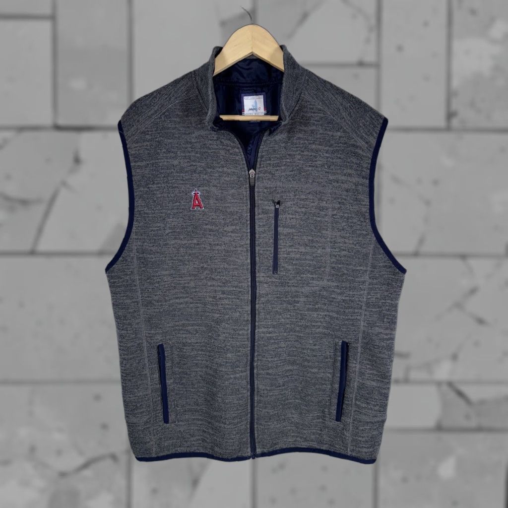 johnnie-O JOHNNIE-O Vest Mens XL Gray West Coast Prep Los Angeles Angels Size US XL / EU 56 / 4 - 1 Thumbnail