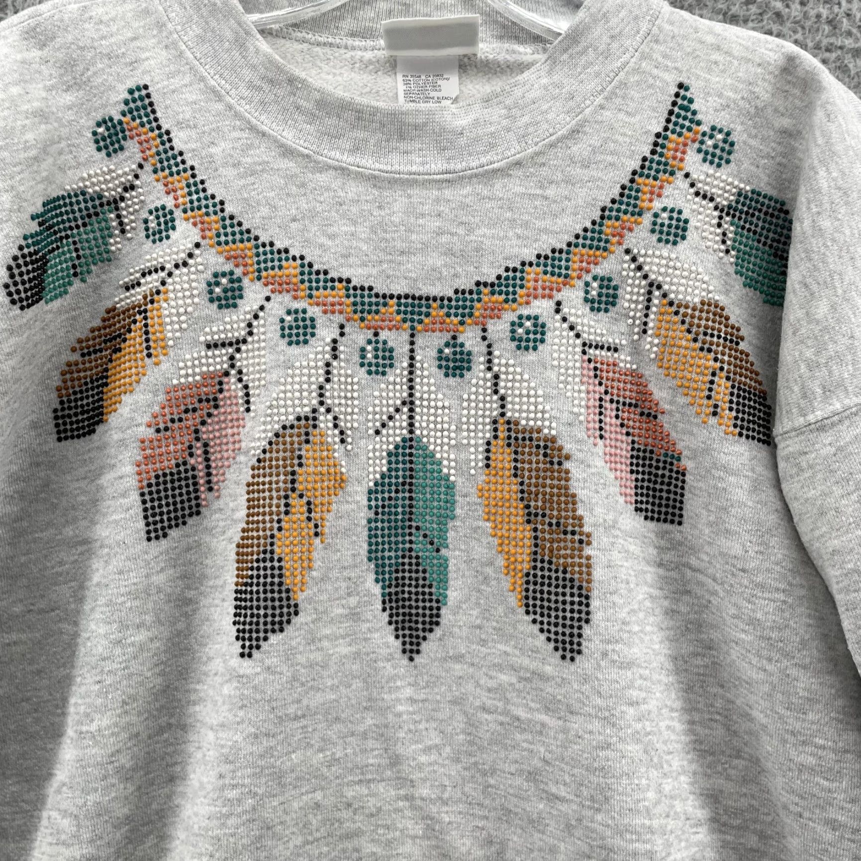 ESPIRIT VINTAGE Pro Spirit Sweater Women's XL Boxy Aztec Southwestern Boho Streetwear Size XL / US 12-14 / IT 48-50 - 2 Thumbnail