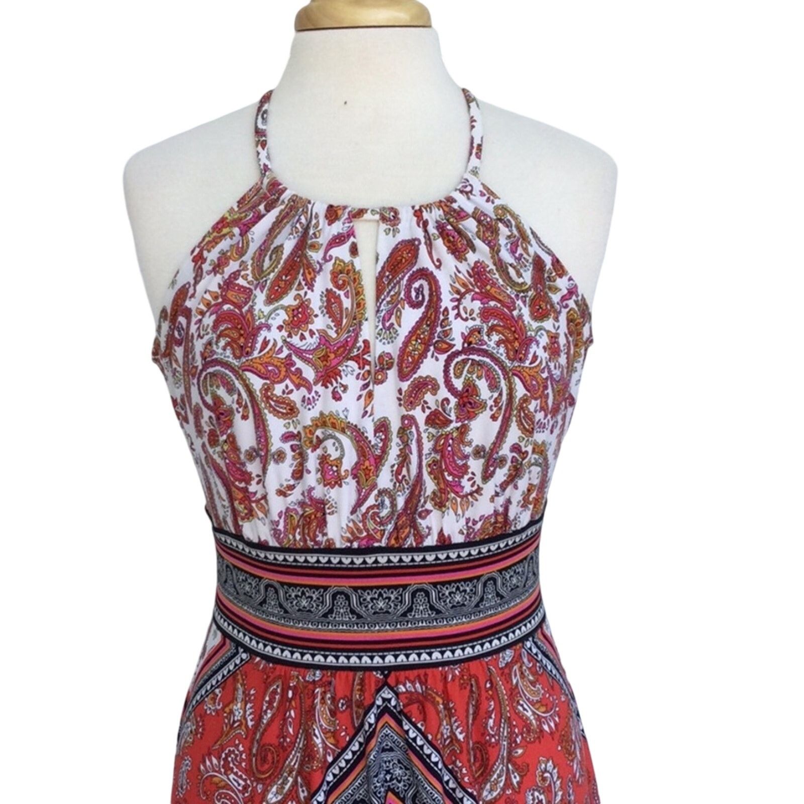 Other London Style Collection Halter Keyhole Button Maxi Dress 8 Size M / US 6-8 / IT 42-44 - 2 Thumbnail
