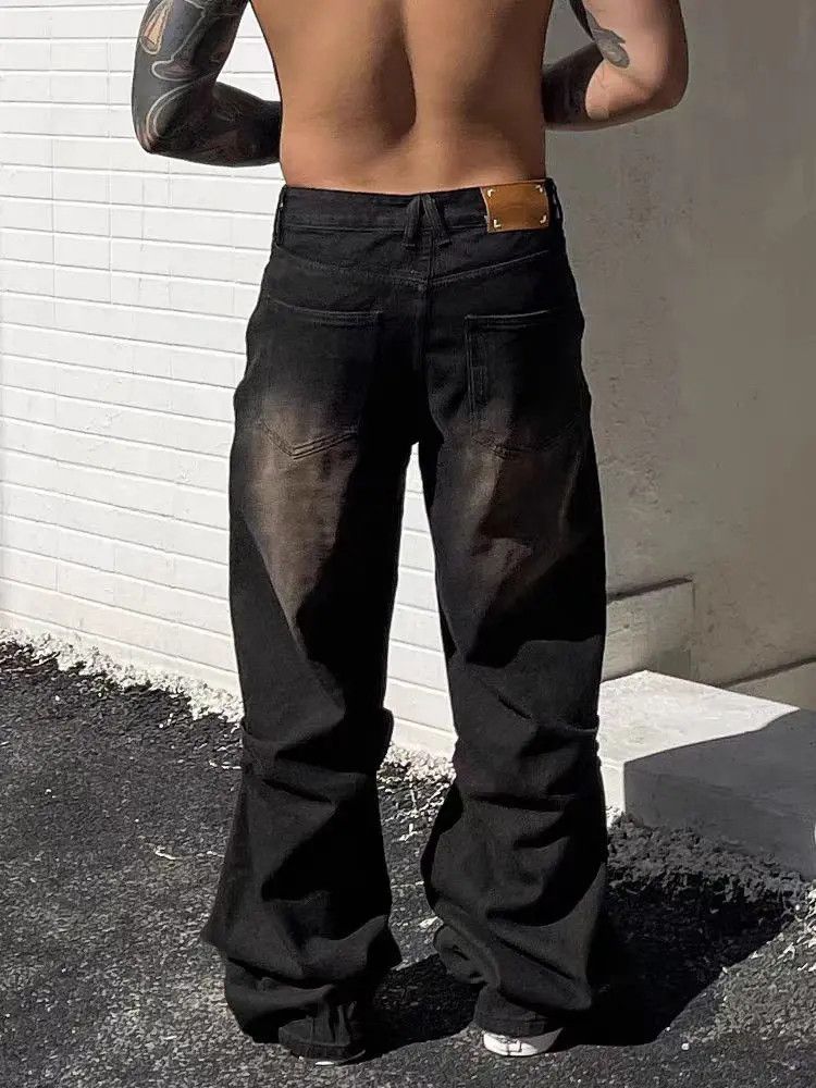 Designer × Japanese Brand Vintage washed black heavyweight straight leg jeans Size US 30 / EU 46 - 3 Thumbnail