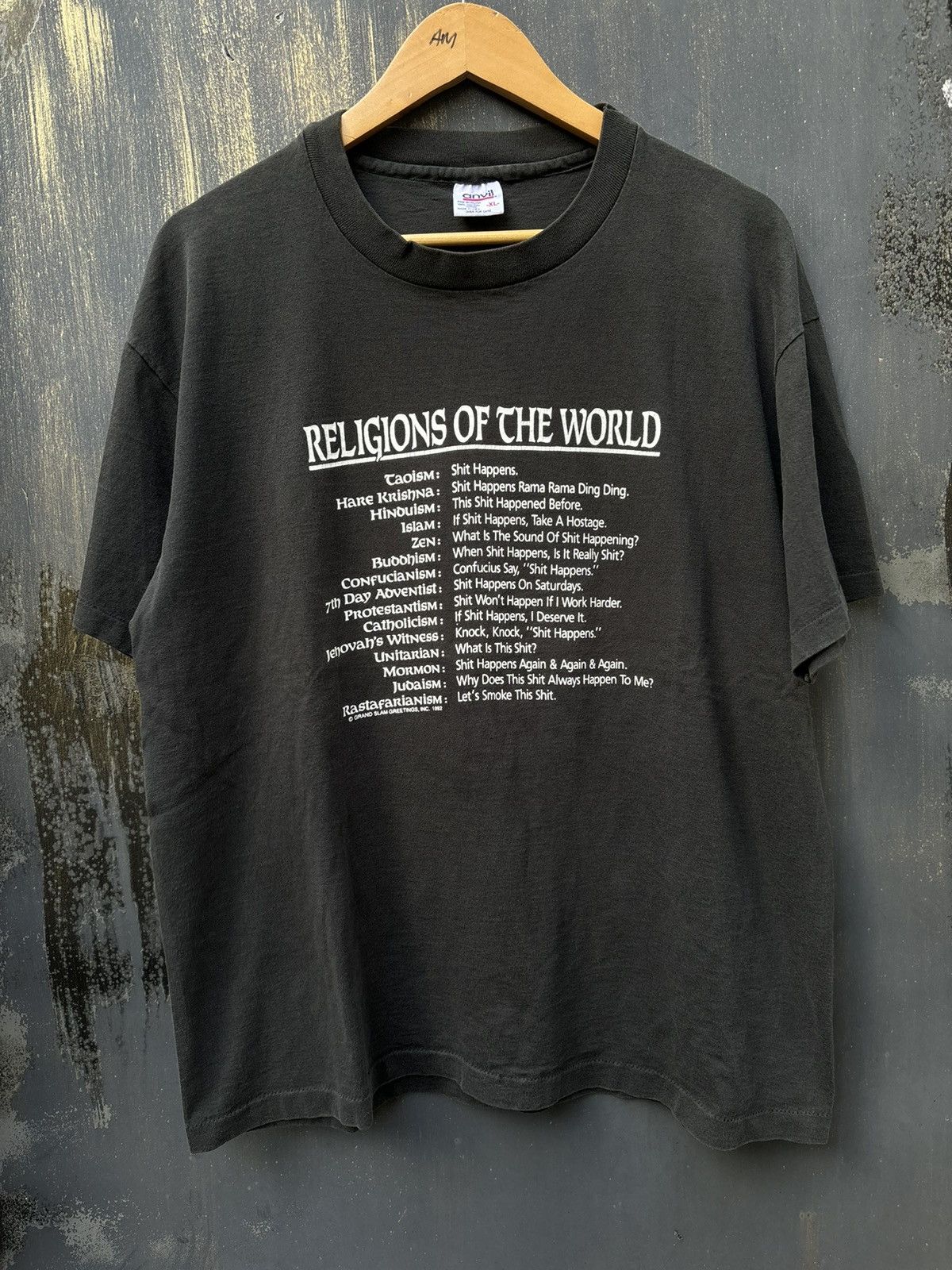 Vintage RARE! Vintage 90’s Religions Of The World Parody Tee Size US XL / EU 56 / 4 - 2 Thumbnail