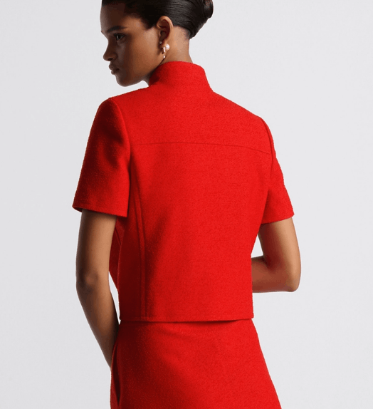 Dior o1w1db11225 451V55 Short-Sleeved Jacket in Red Size M / US 6-8 / IT 42-44 - 5 Thumbnail