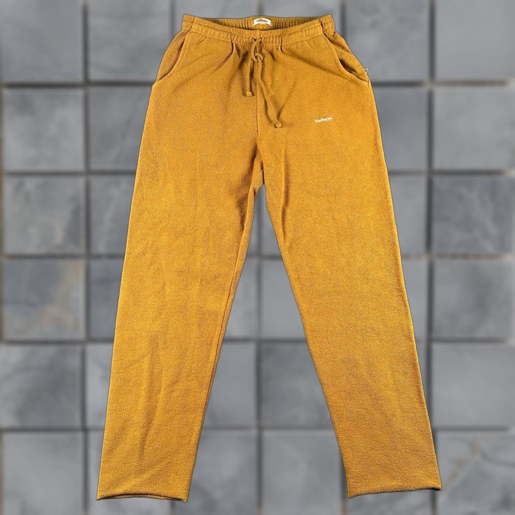 Madhappy Madhappy Sweatpants Womens Small Yellow Textured Knit Joggers Drawstring Size 28" / US 6 / IT 42 - 1 Thumbnail