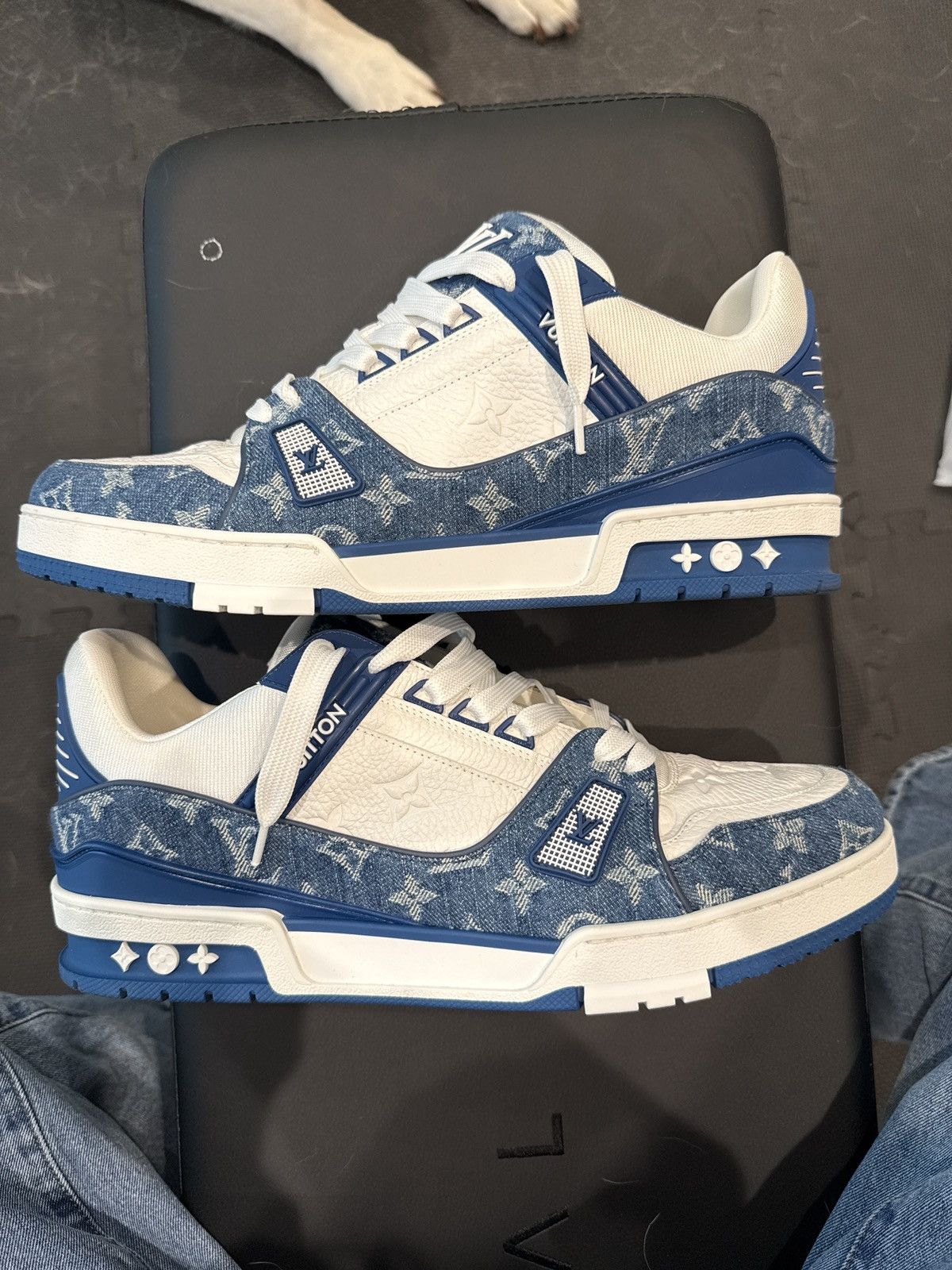 Louis Vuitton Louis Vuitton Trainer Sneaker “Blue Monogram Denim” Size US 10 / EU 43 - 1 Thumbnail