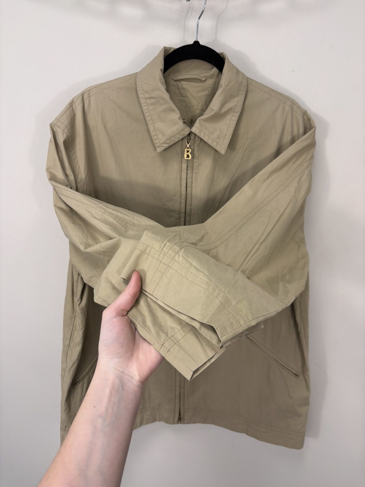Bogner Bogner Women’s Beige Cotton Short Trench Coat Jacket Size XL / US 12-14 / IT 48-50 - 10 Thumbnail