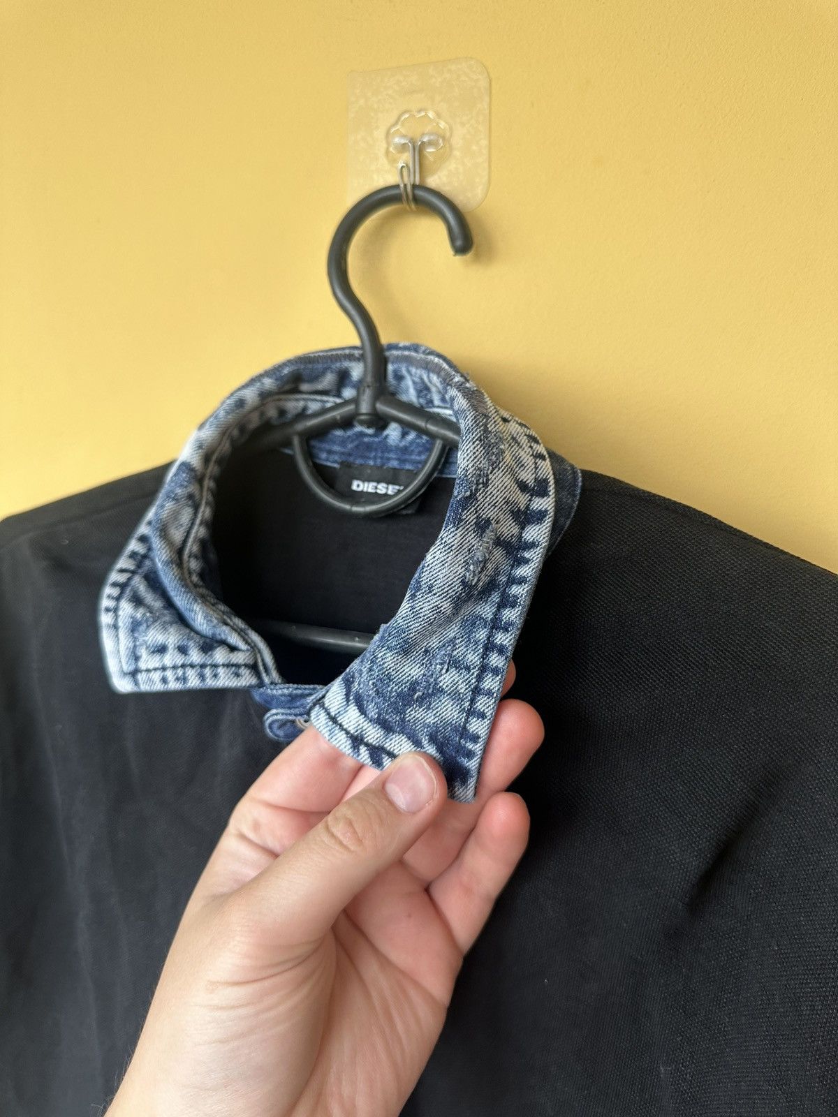 Diesel × Vintage Vintage Diesel Polo Shirt Men's L Blue Denim Cotton Y2K Size US L / EU 52-54 / 3 - 3 Thumbnail