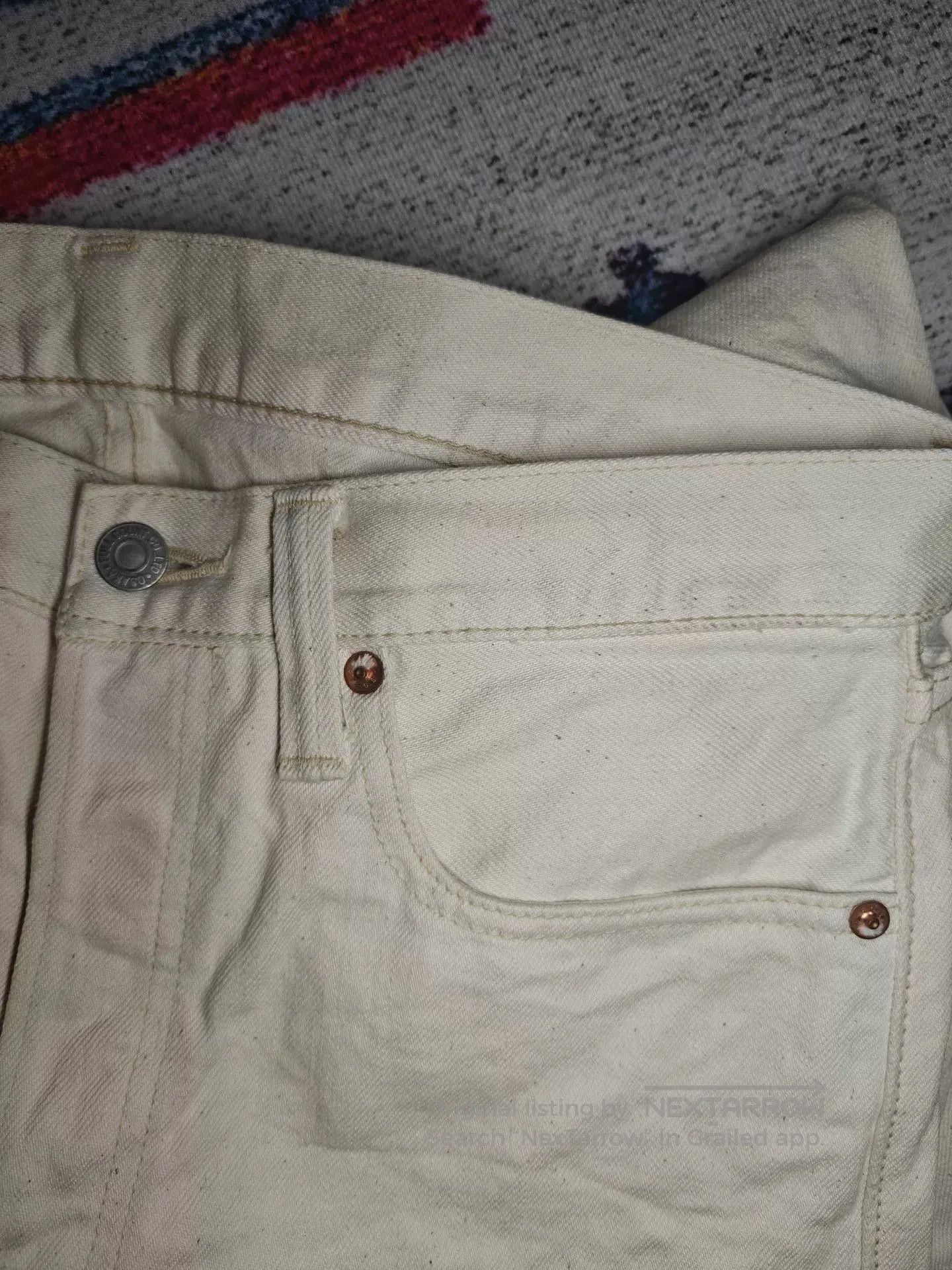 Full Count & Co. Fullcount 1108EC Slim Straight Red Selvedge Jeans. Size US 31 - 7 Thumbnail