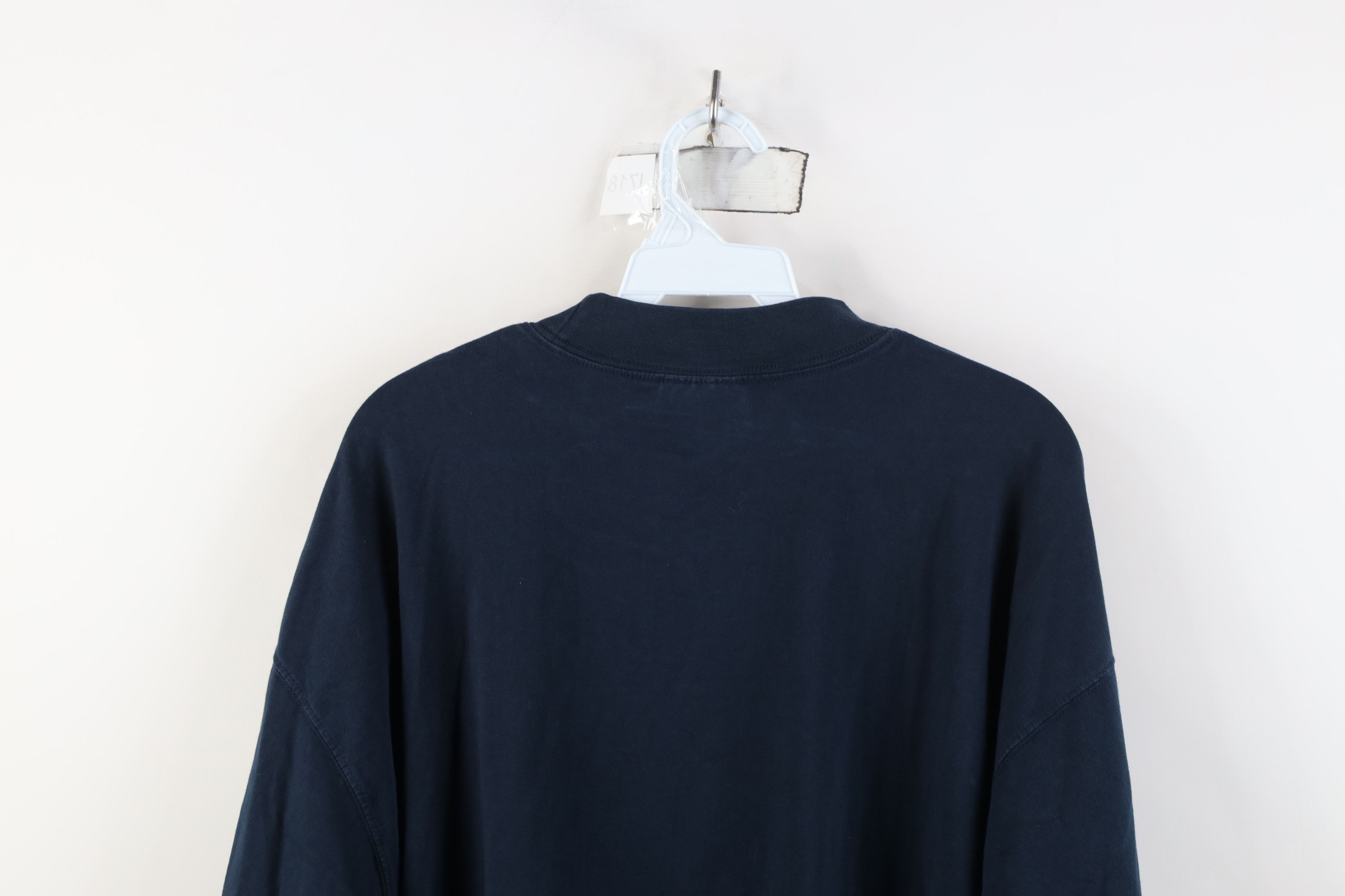 Reebok Vintage Y2K Reebok Logo Mock Neck Long Sleeve T-Shirt Blue Size US XL / EU 56 / 4 - 12 Thumbnail