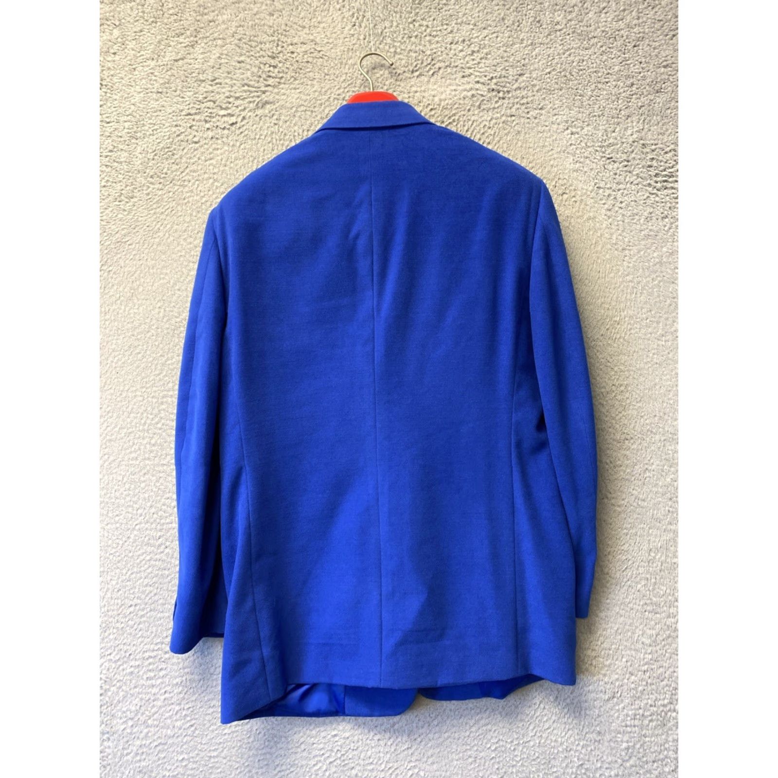 Vintage Cordovan & Grey 3 Button Polyester Blend Jacket Coat Sport Coat Regular Fit Velvet Solid Pattern Men 40 Royal Blue /149-11 40 R Blue Size US XXS / EU 40 - 6 Thumbnail