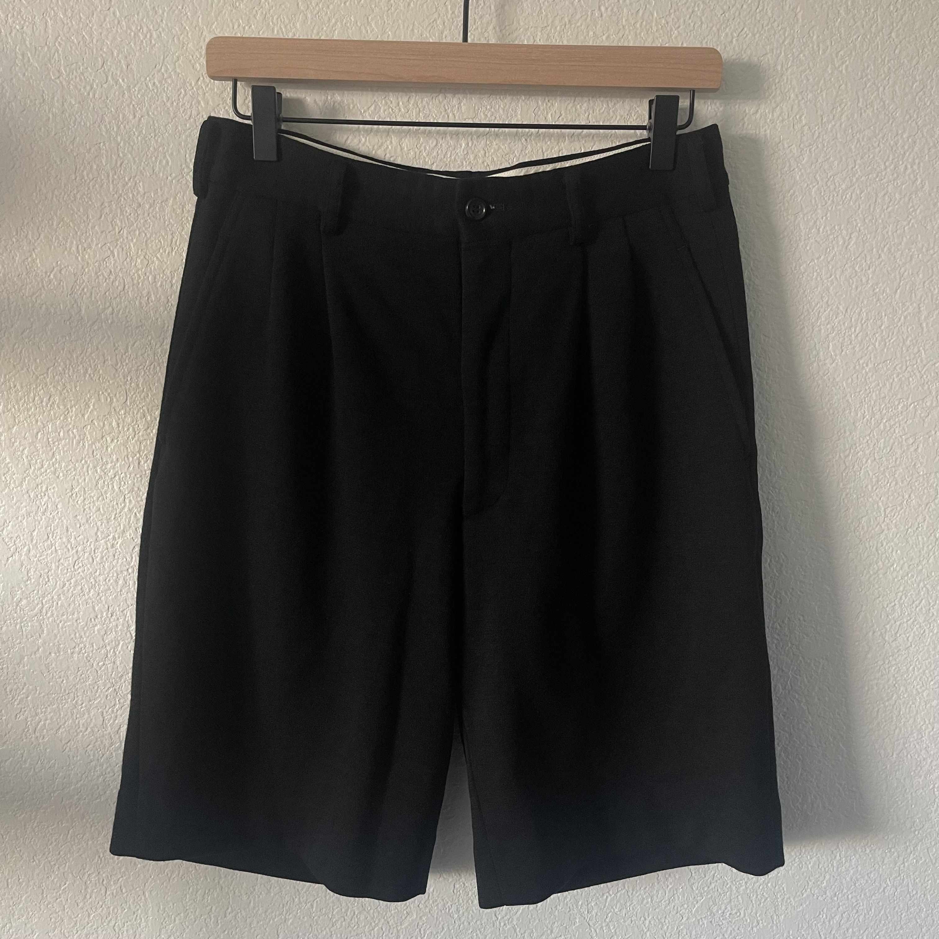 image of Comme Des Garcons Noir Wool Shorts S Aw06 in Black, Men's (Size 28)