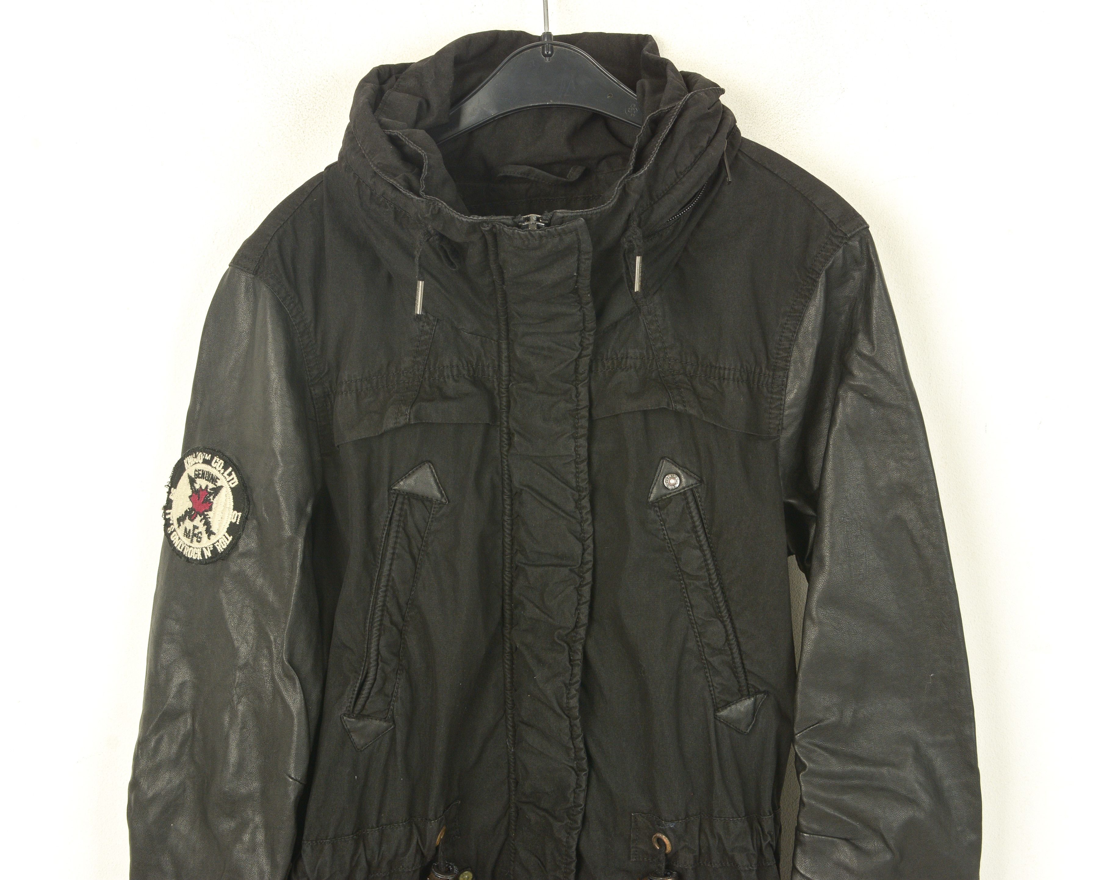 khujo Chelsea Fake Leather Women S Jacket Coat Hooded Windbreaker Size S / US 4 / IT 40 - 2 Thumbnail