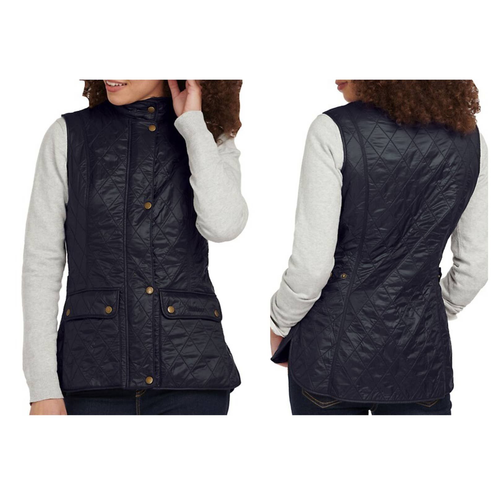 Image of Barbour Wray Quilted Vest (Us/6) in Black, Women's (Size Small)