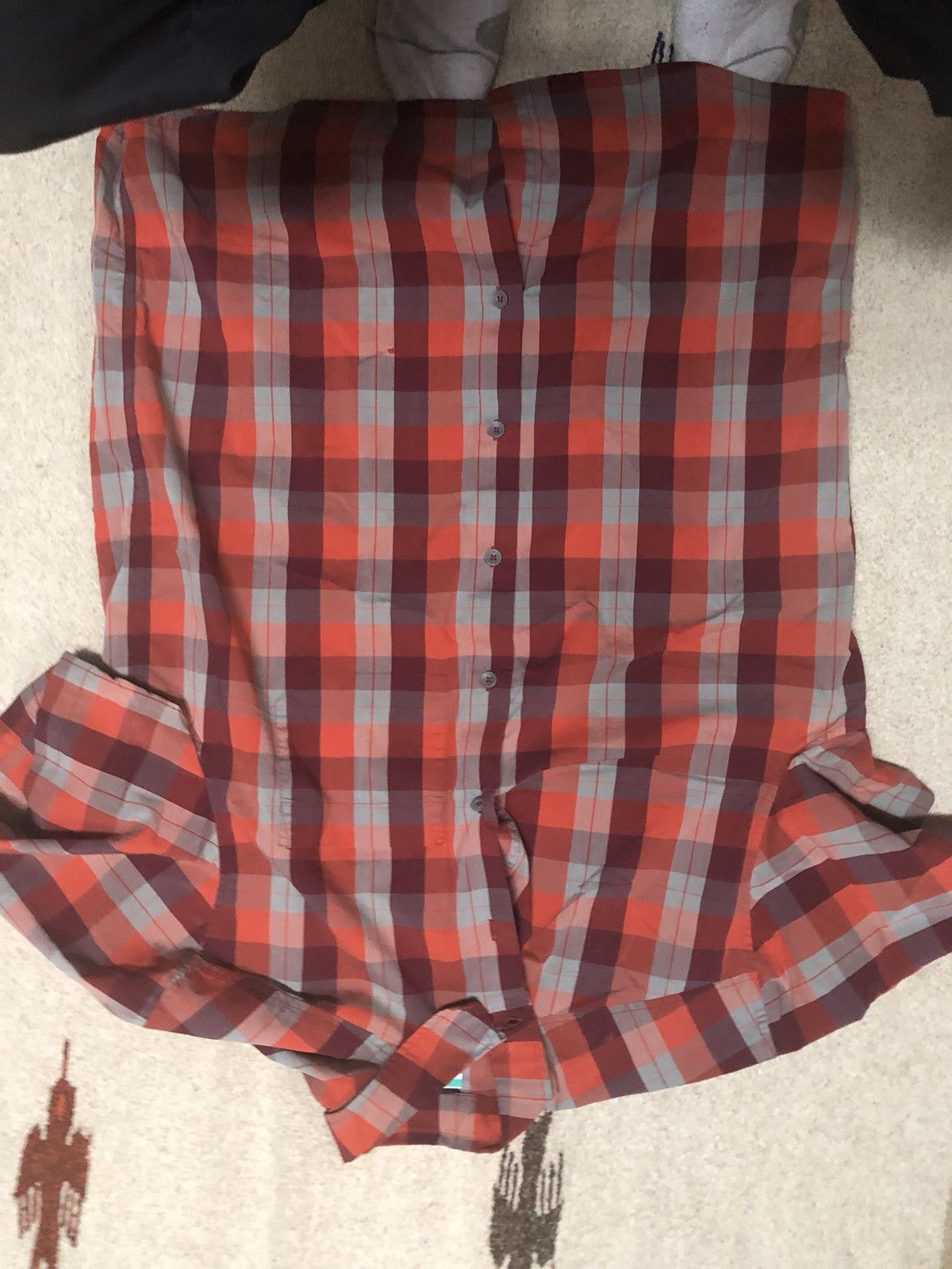 Arc'teryx Arcteryx Plaid Checkered Short Sleeve Button Up Shirt Maroon Size US L / EU 52-54 / 3 - 4 Thumbnail