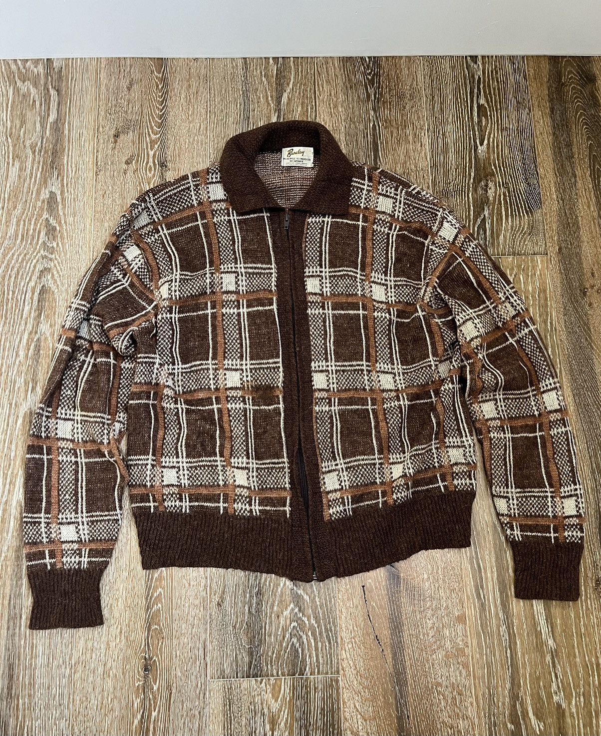 60s barclay mohair cardigan Vintage BARCLAY MENS CARDIGAN Sweater