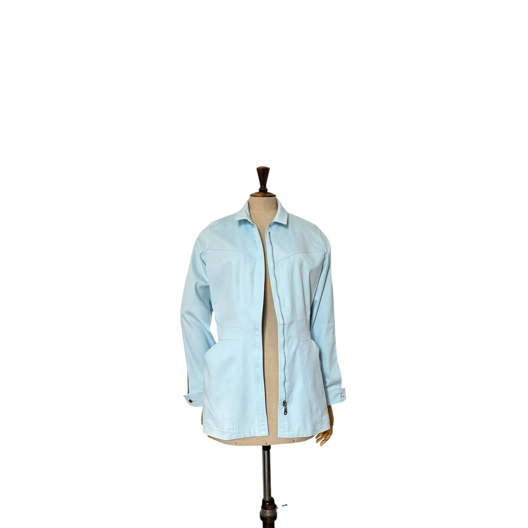 Thierry Mugler Vintage Light Blue Jacket / Dress Size M / US 6-8 / IT 42-44 - 3 Thumbnail