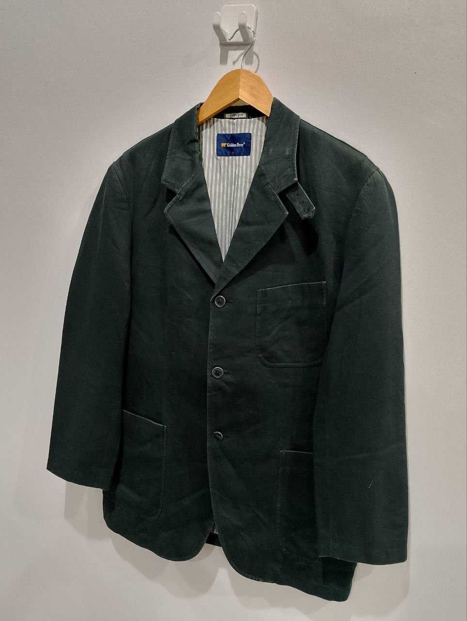 Golden Bear GOLDEN BEAR 3 Button Green Suede Coats Blazer Jacket Size 46R - 3 Thumbnail