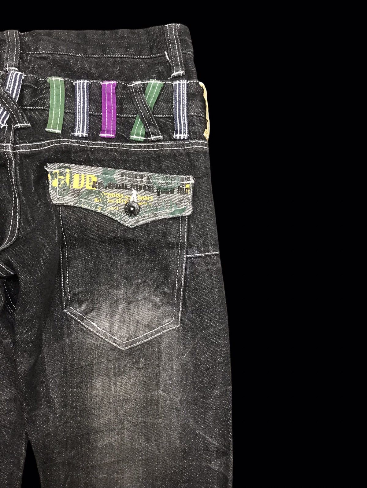 Japanese Brand 💥DOUBLE WAIST💥DOUBLEFOCUS SICK STYLE FADES DENIM F318 Size US 30 / EU 46 - 10 Thumbnail