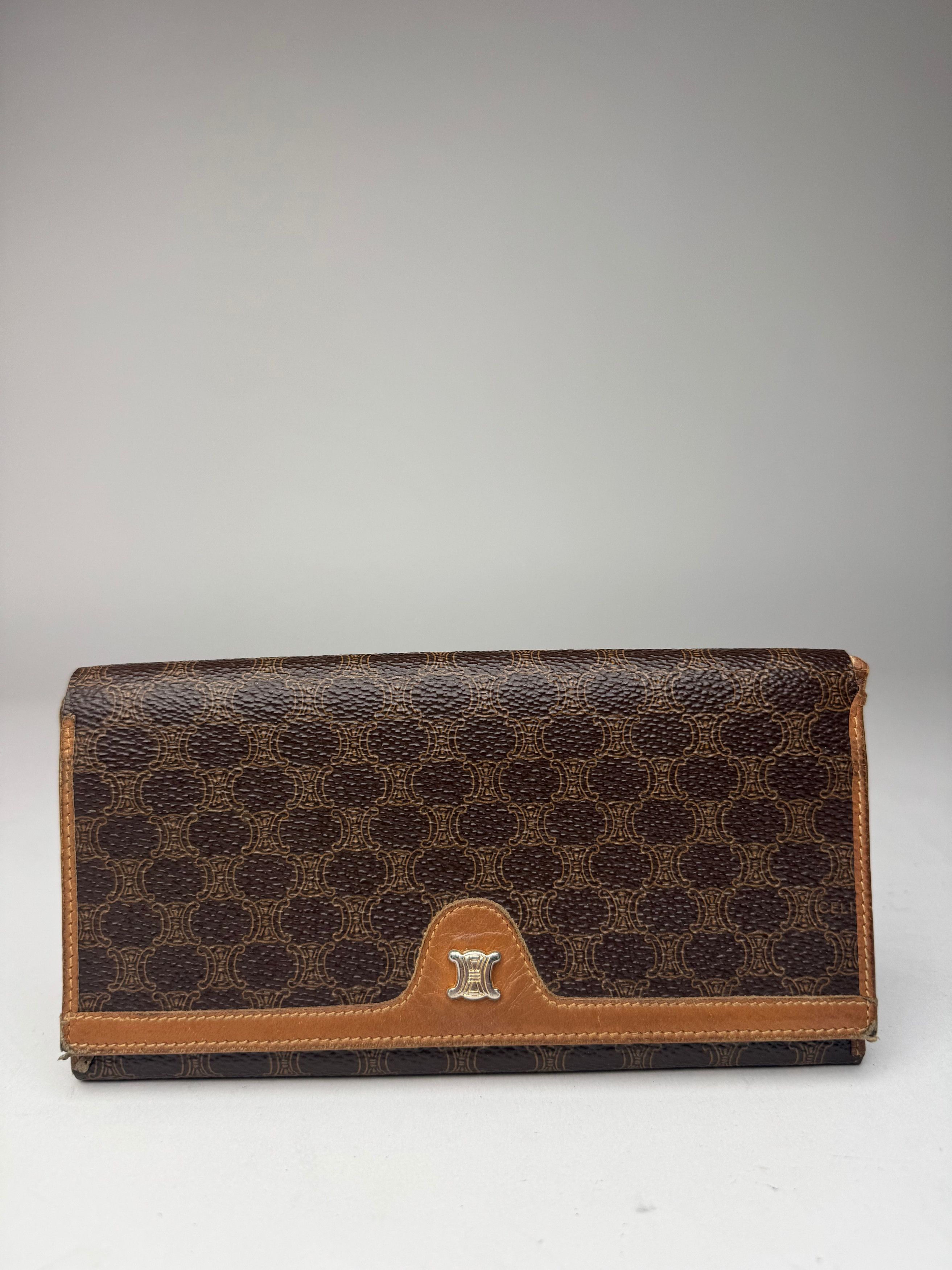 Celine Vintage Paris Leather wallet brown Size ONE SIZE - 1 Thumbnail