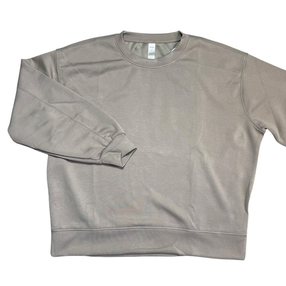 Other NWT New Ododos Modal Soft Long Sleeve Cropped Khaki Sweatsh Size XL / US 12-14 / IT 48-50 - 2 Thumbnail