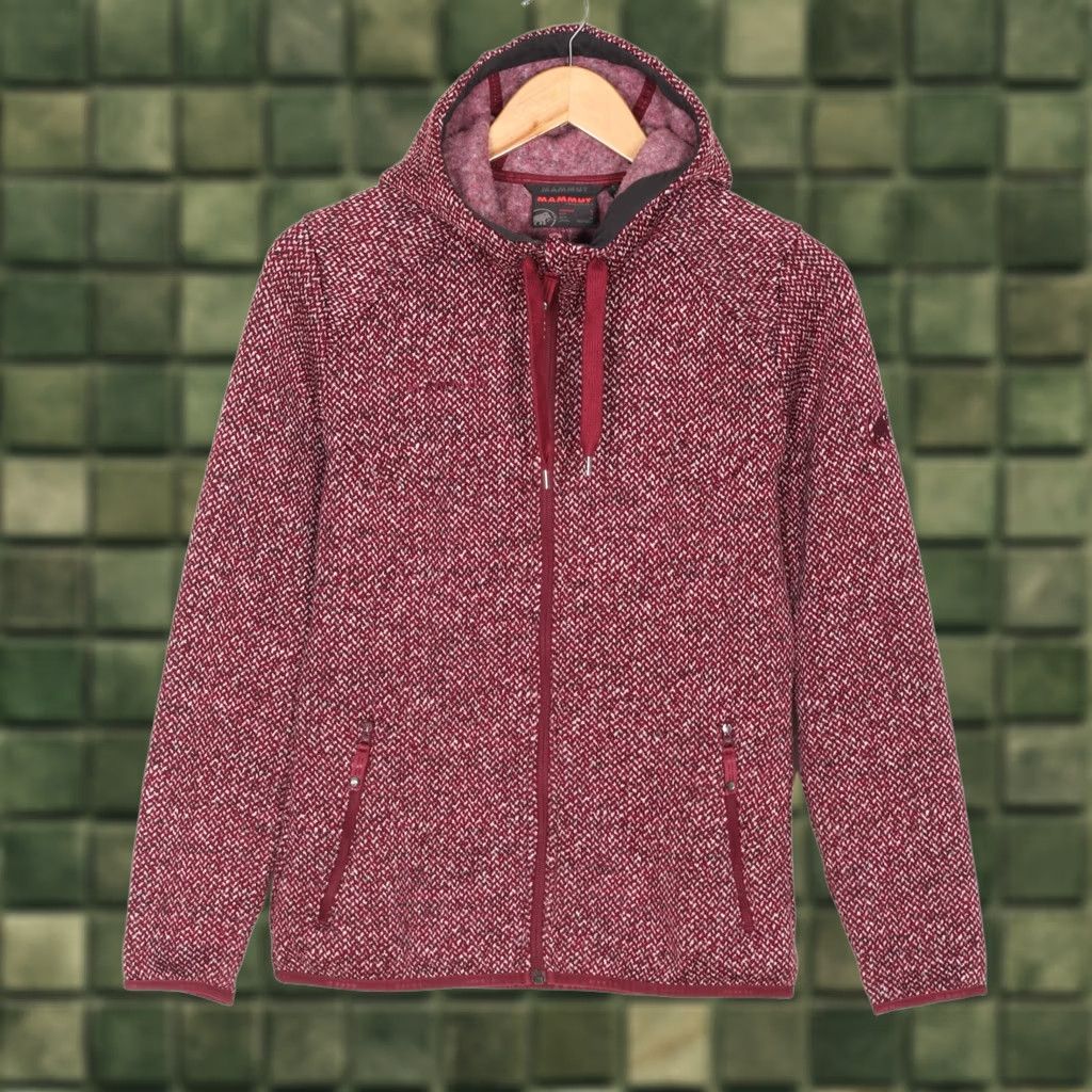 Mammut Mammut Chamuera Hooded Jacket Women S Burgundy Zip Full Zip Hooded Casual Travel Modern Designer Jacket Womens Size S / US 4 / IT 40 - 1 Thumbnail