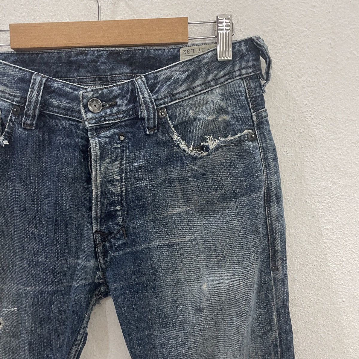 Diesel Vintage Diesel Industries Distressed Denim Size US 31 - 2 Thumbnail