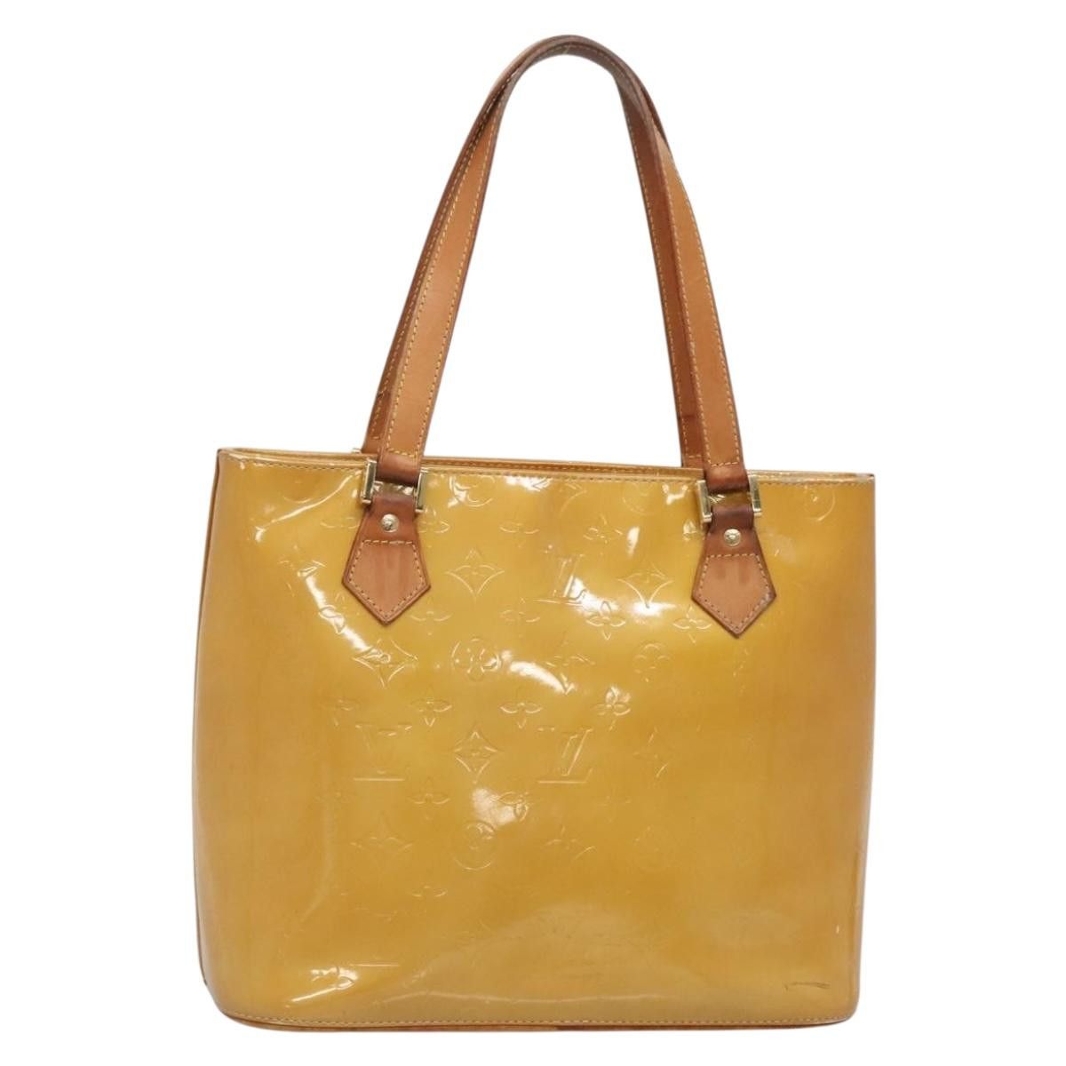 Louis Vuitton LOUIS VUITTON Monogram Vernis Houston Hand Bag Beige M91004 Size ONE SIZE - 1 Thumbnail