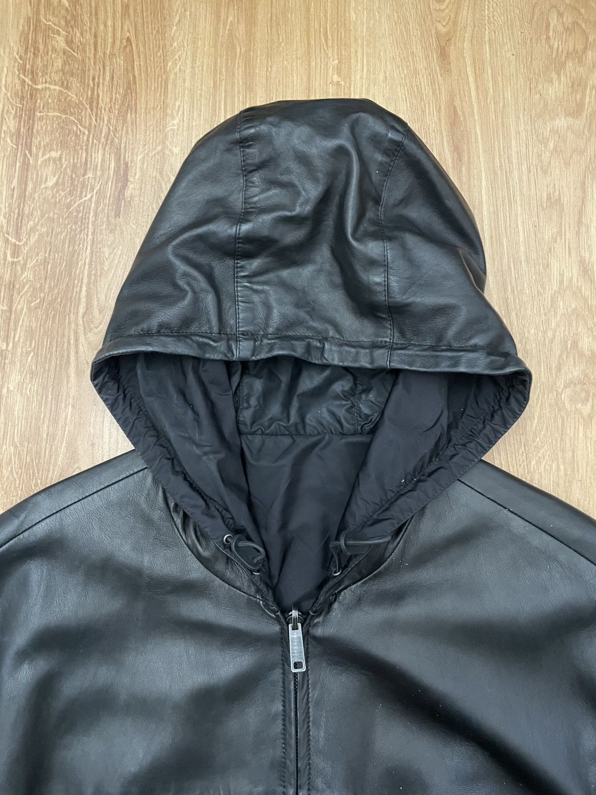 Prada Prada reversible leather/ nylon jacket Size US L / EU 52-54 / 3 - 3 Thumbnail
