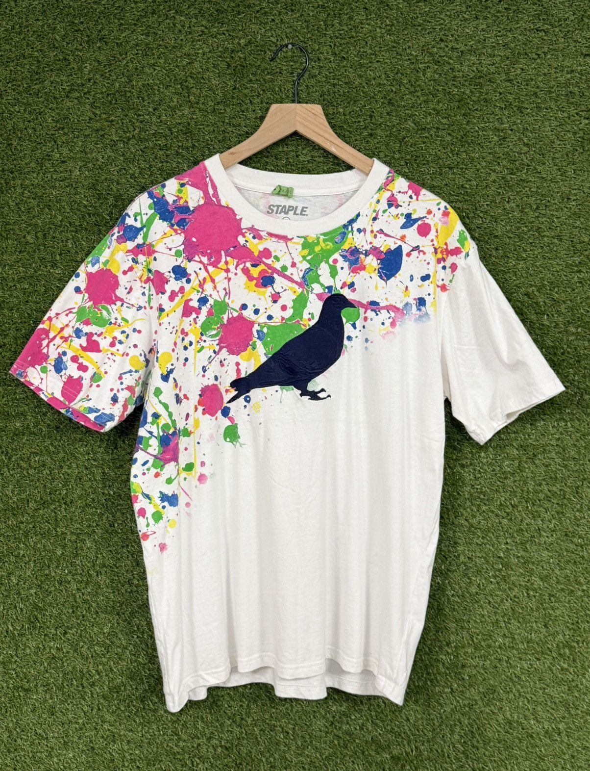 Staple Jeff Staple Paint Splatter Pigeon SB Skate Logo Tee XL Size US XL / EU 56 / 4 - 1 Thumbnail
