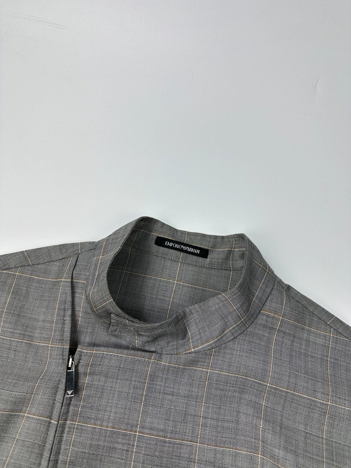 Emporio Armani Emporio Armani SS2020 Grey Wool Light Side Zip Jacket Size US L / EU 52-54 / 3 - 3 Thumbnail