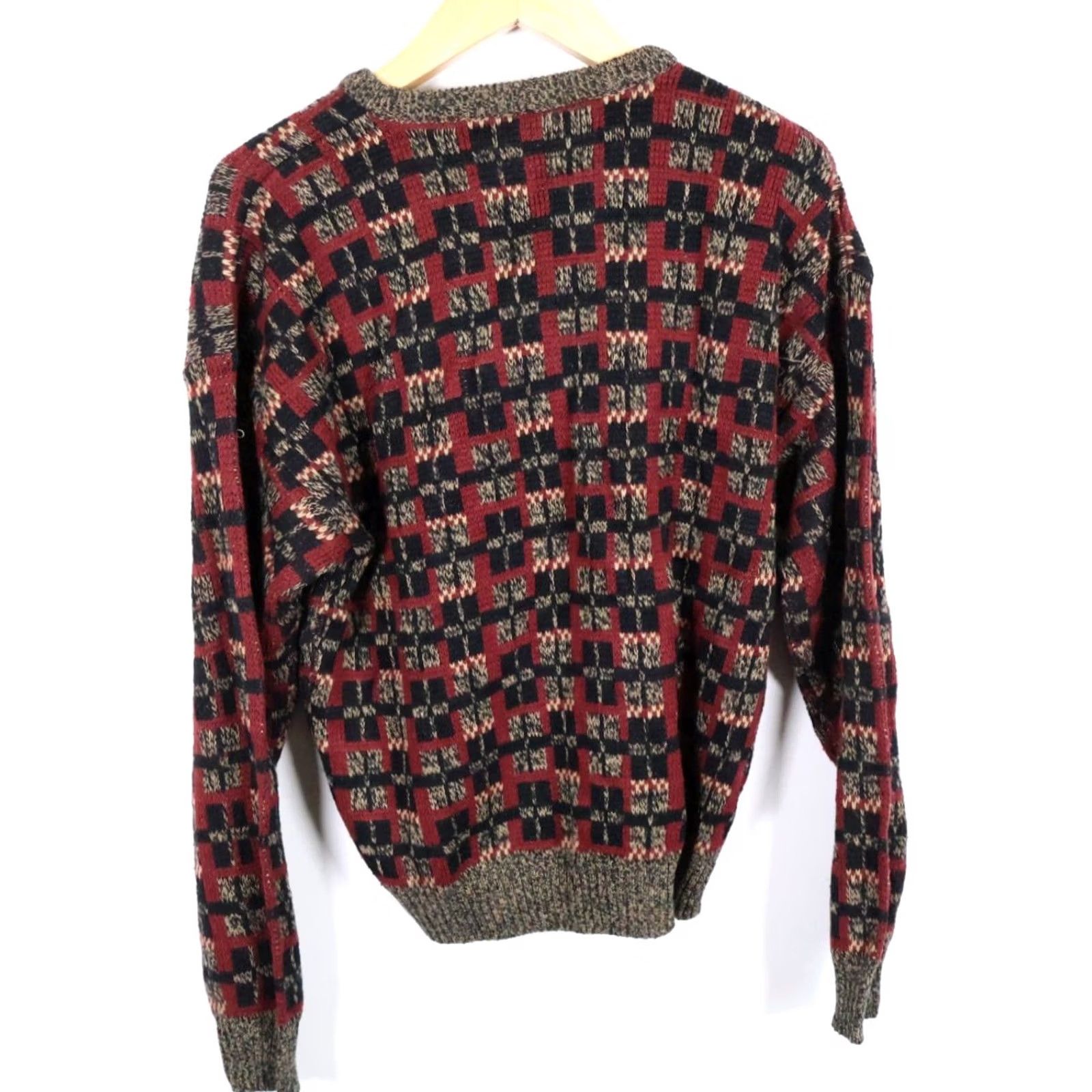 Vintage VINTAGE Windridge 90s Plaid Sweater Mens XL Red Gray Lightweight Knit Crew Neck Pullover Casual Size US XL / EU 56 / 4 - 2 Thumbnail