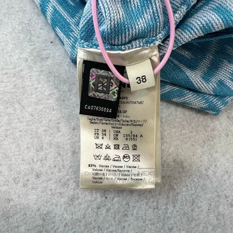 Fendi Fendi Capsule Series Blue Twisted Monogram Sleeveless Knit Size XS / US 0-2 / IT 36-38 - 7 Thumbnail