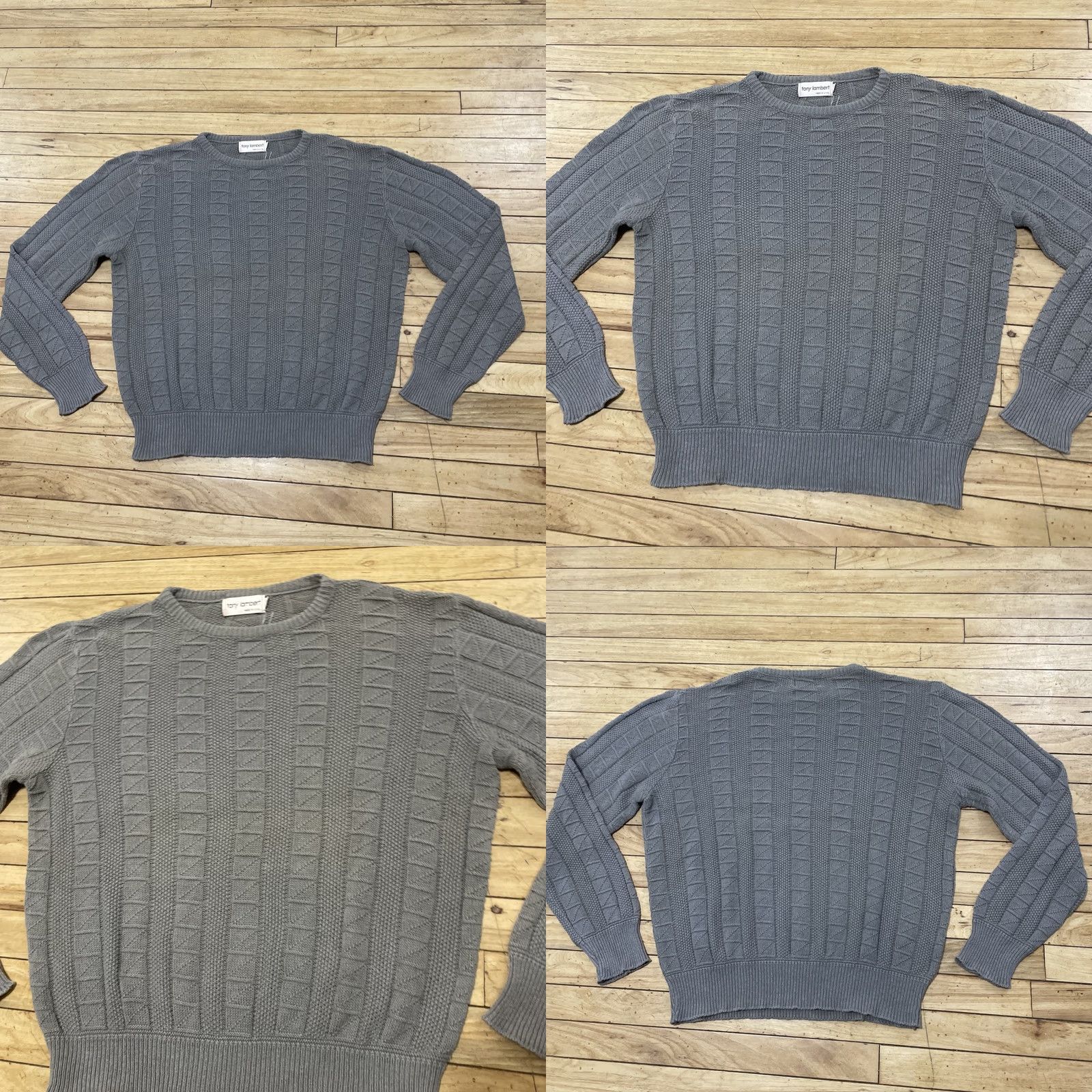 Vintage VINTAGE Tony Lambert Collections Sweater Men L Crew Neck Green 100% Cotton Knit Pullover Casual Winter Fall Spring Modern Classic Money Size US L / EU 52-54 / 3 - 11 Thumbnail