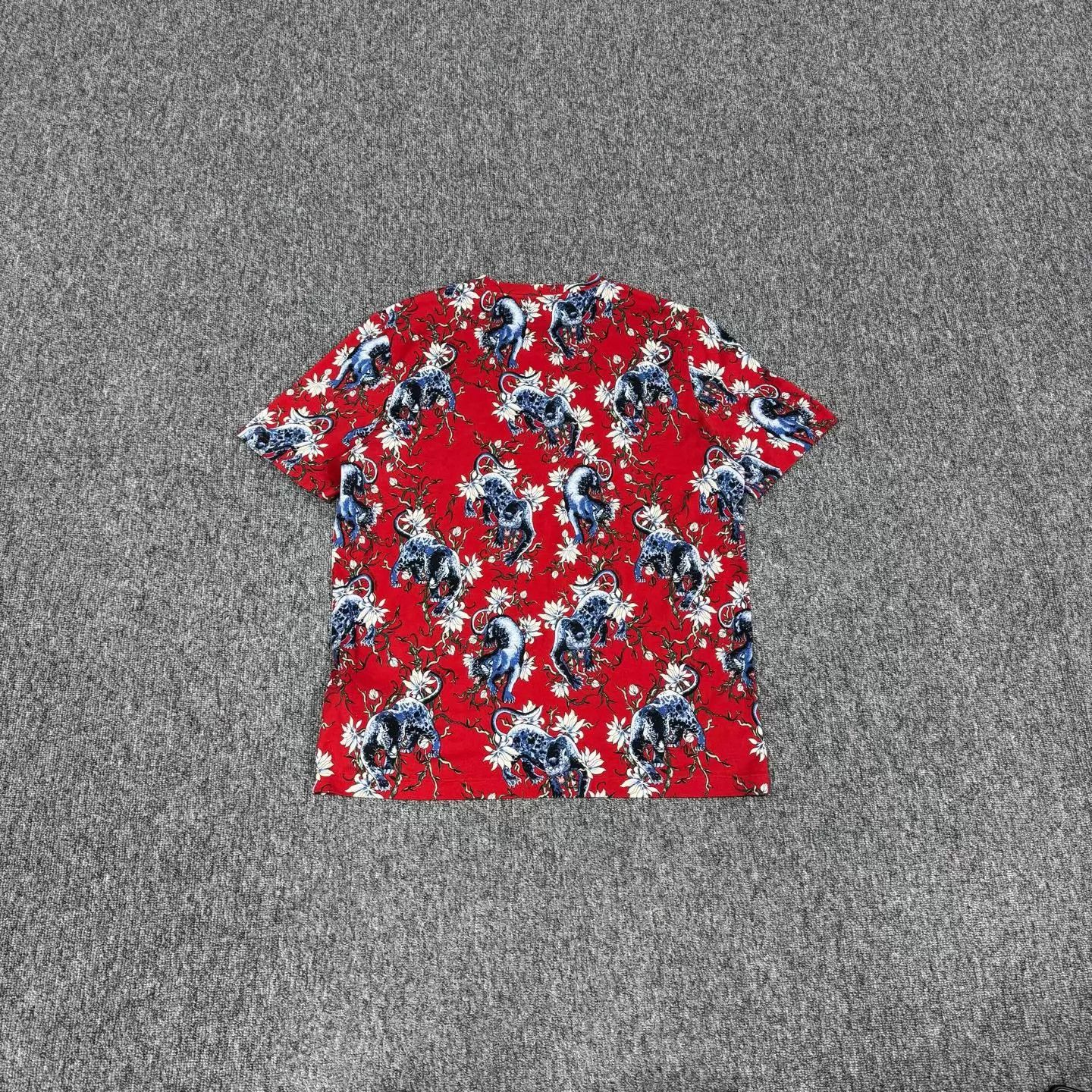 Louis Vuitton LV Red Floral Cheetah Short Sleeve Top XXL Size US XXL / EU 58 / 5 - 2 Thumbnail