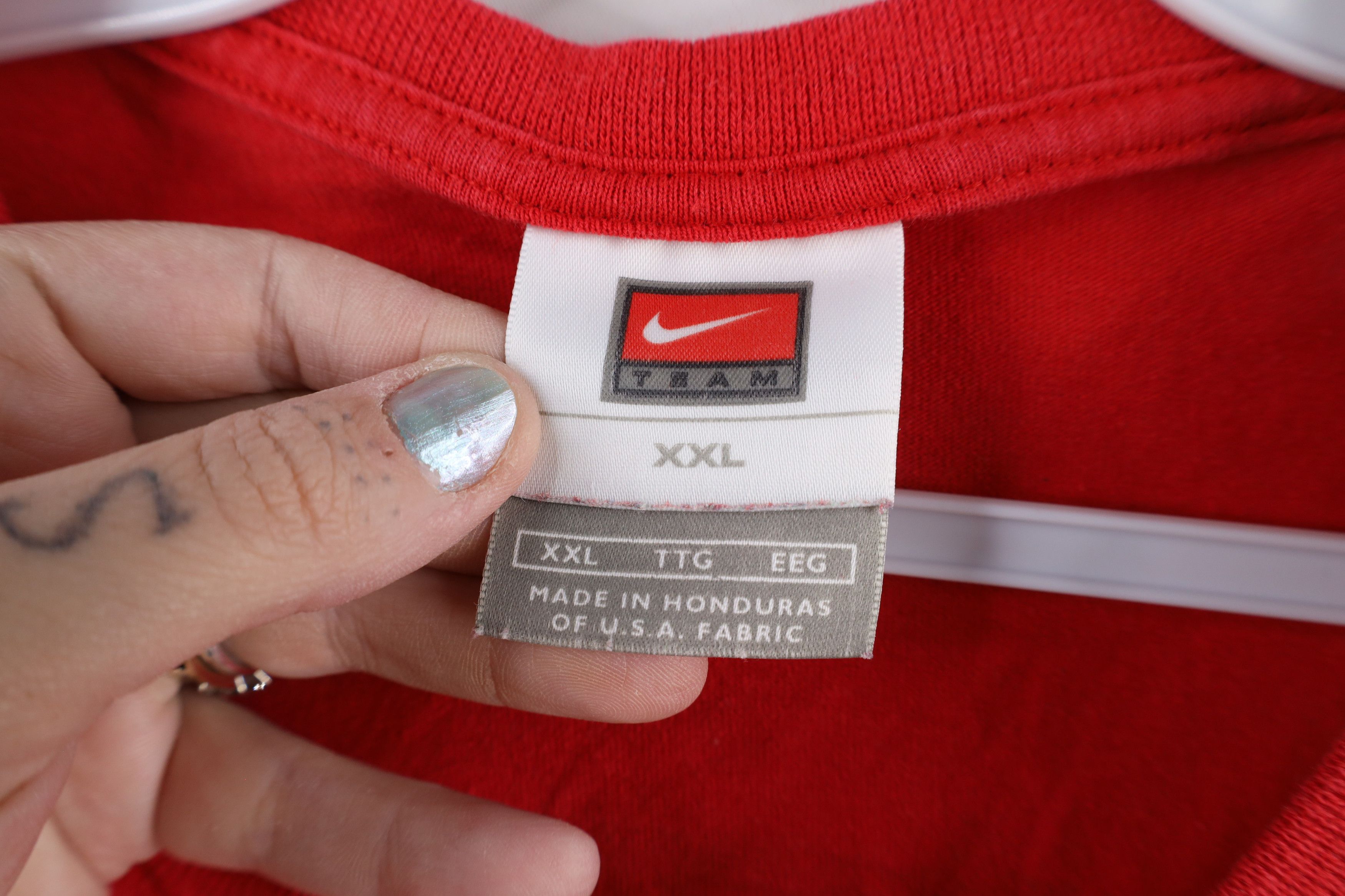 Nike × Vintage Vintage Nike Swoosh Dot the I Ohio State University Shirt Size US XXL / EU 58 / 5 - 8 Thumbnail