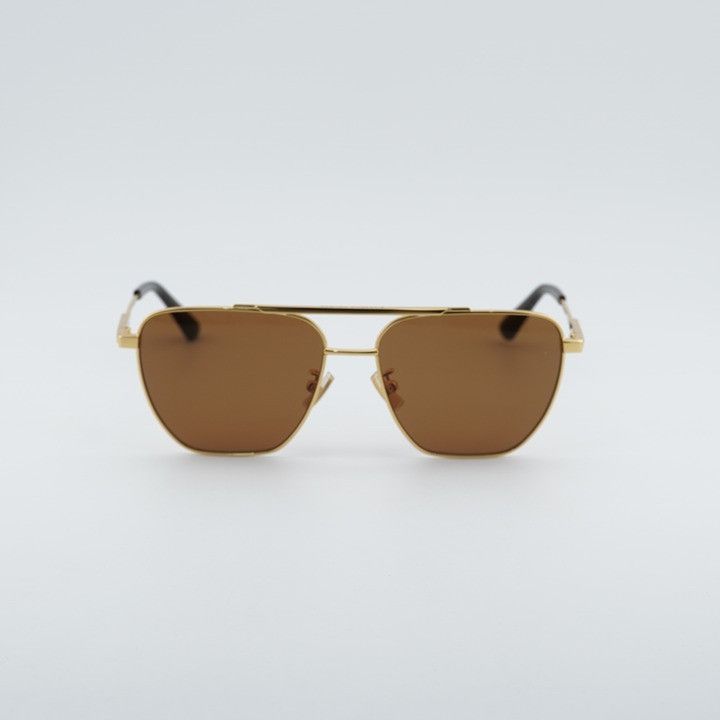 Bottega Veneta Bottega Veneta BV1236S 002 Sunglasses Gold Aviator Frame Size ONE SIZE - 3 Thumbnail