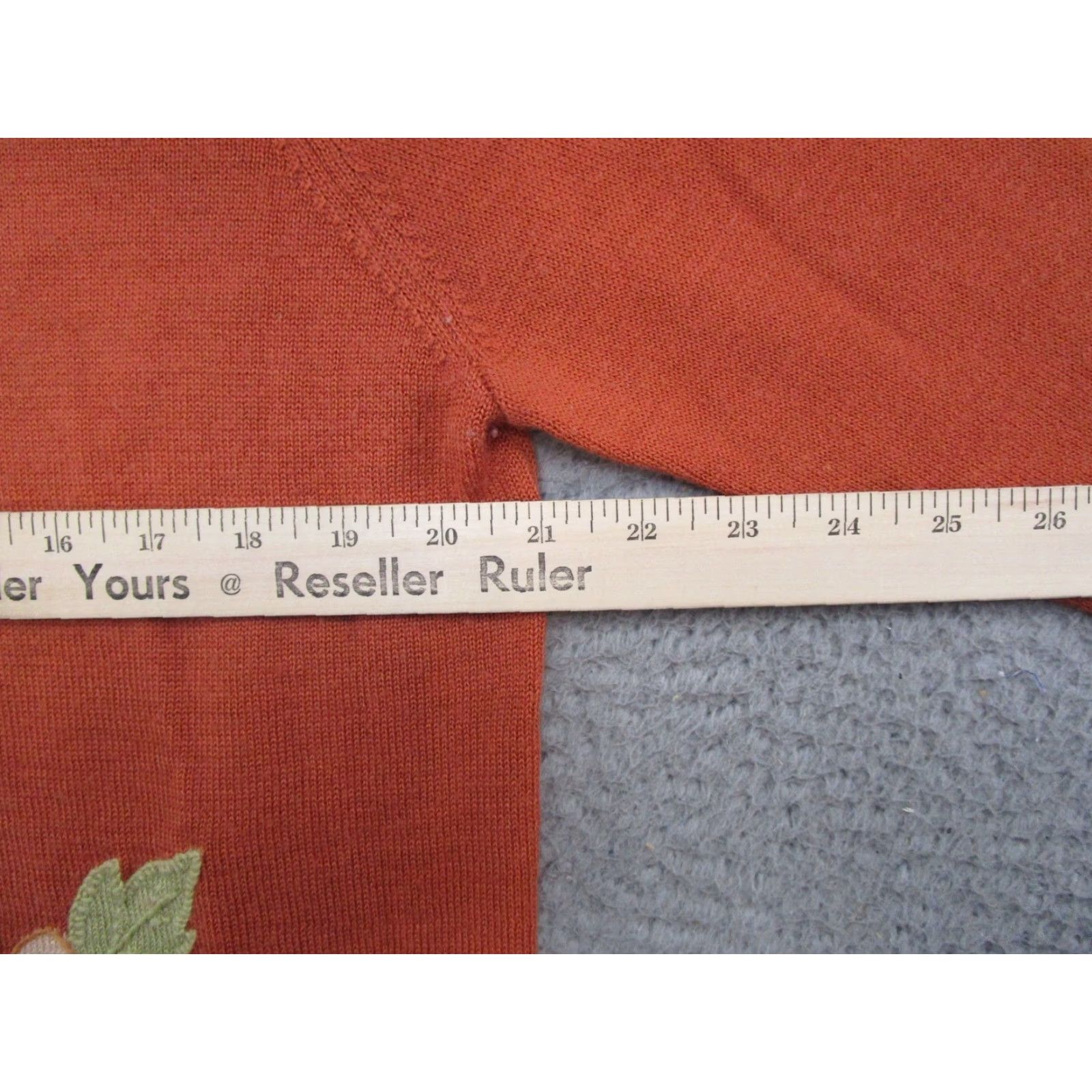 Vintage VTG Alfred Dunner Embroidered Wool Blend Pullover Sweater Women M Orange Size M / US 6-8 / IT 42-44 - 5 Thumbnail