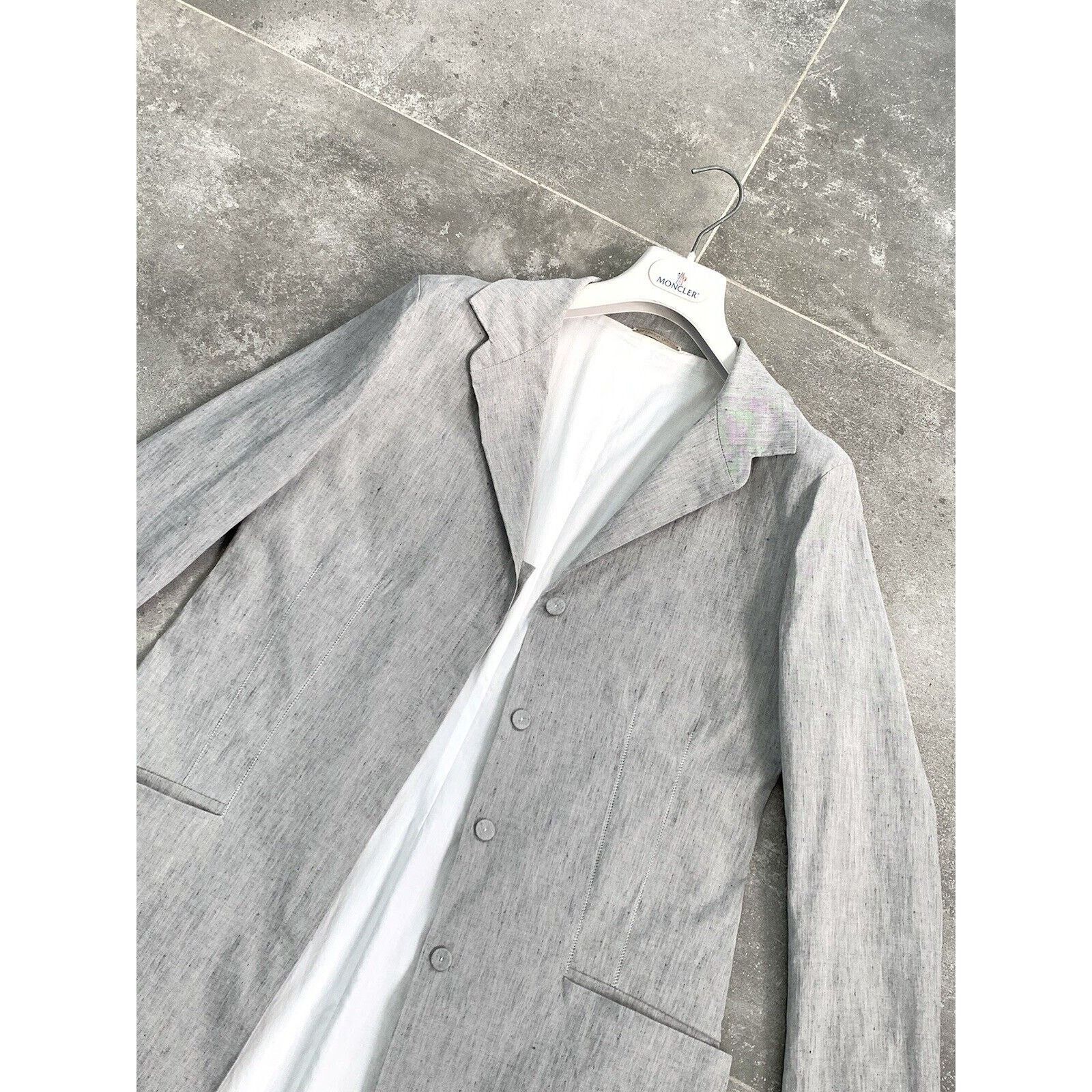Annette Gortz × Designer Women ANNETTE GORTZ LINEN Blazer LONG Jacket EU 38 UK 10 S-M Size M / US 6-8 / IT 42-44 - 11 Thumbnail