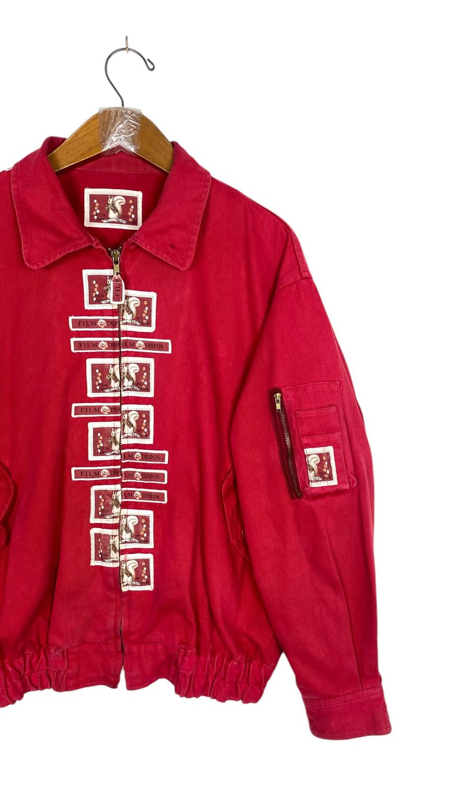 Japanese Brand Rare‼️ Vintage Film Dispos Patchwork Bomber Jacket Size US M / EU 48-50 / 2 - 6 Thumbnail