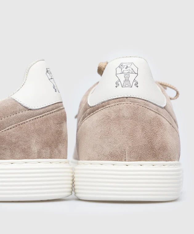 Brunello Cucinelli o1B3y1r0426 Suede Sneakers in Beige Size US 11.5 / IT 41.5 - 4 Thumbnail