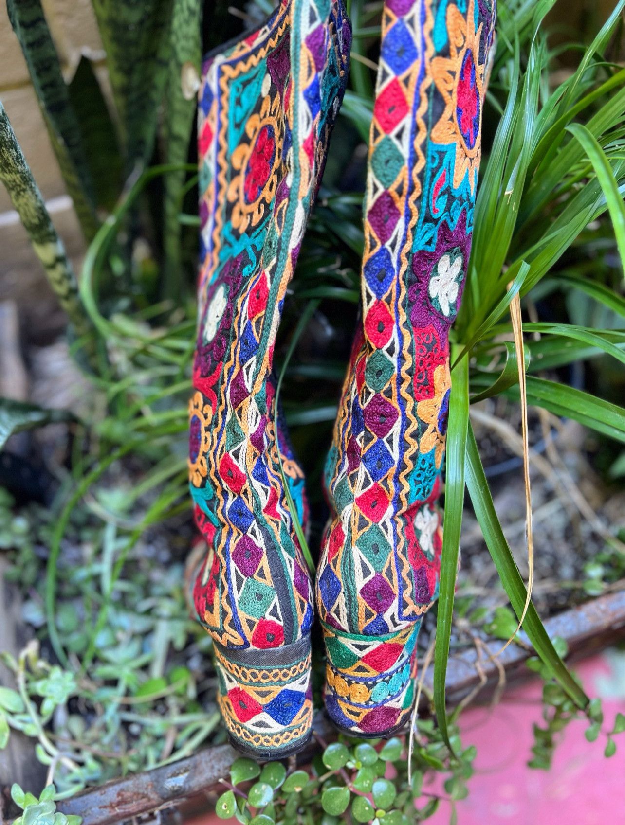 Vintage True vintage 1960s embroidered platform Go Go boots Size US 5 / IT 35 - 7 Thumbnail