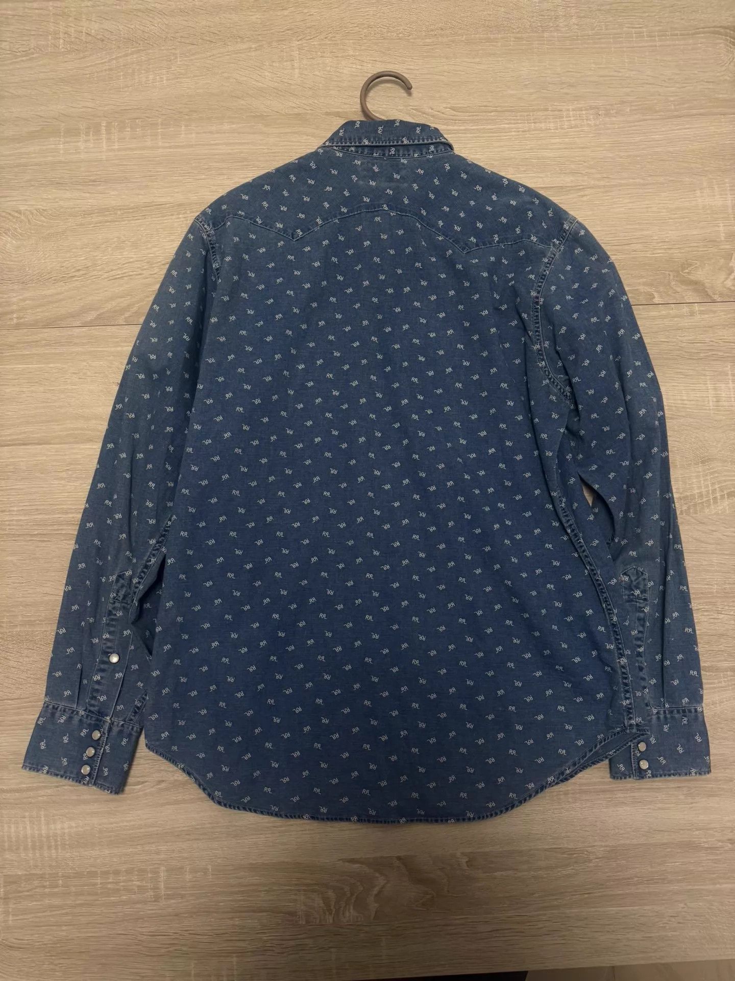 RRL Ralph Lauren Men's RRL Double RL Indigo Logo Shirt L Size US L / EU 52-54 / 3 - 4 Thumbnail
