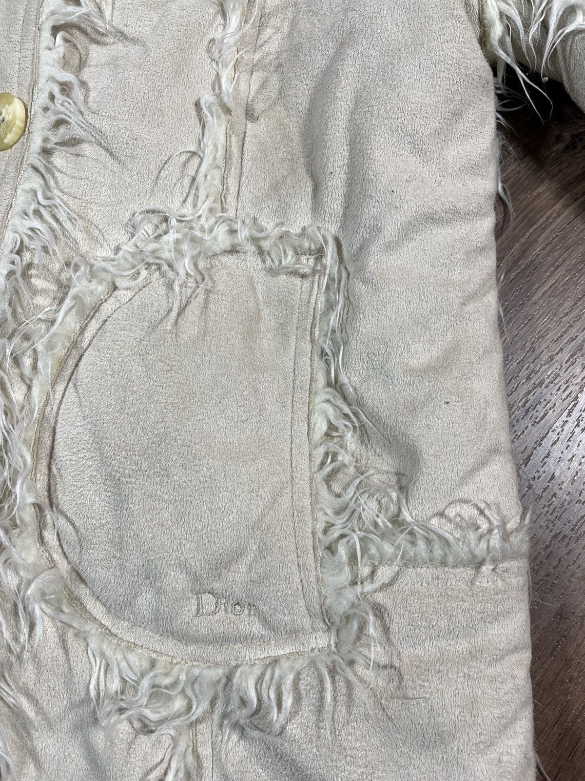 Dior Christian Dior Hooded Shearling Style Coat Off White M Size S / US 4 / IT 40 - 5 Thumbnail