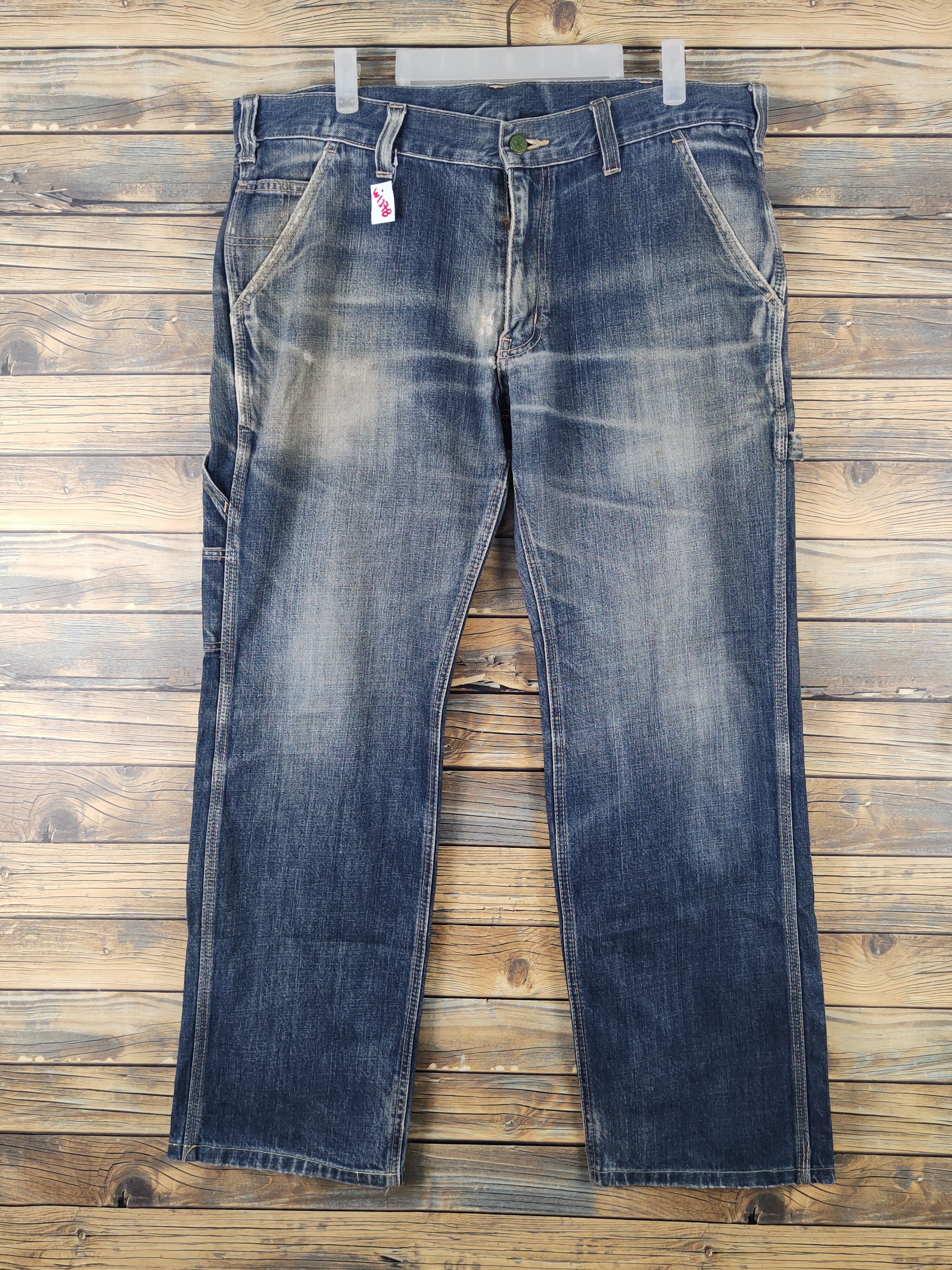 Oshkosh Oshkosh Dark Blue Distressed Ripped denim Jeans #W1378 Size US 38 / EU 54 - 1 Thumbnail