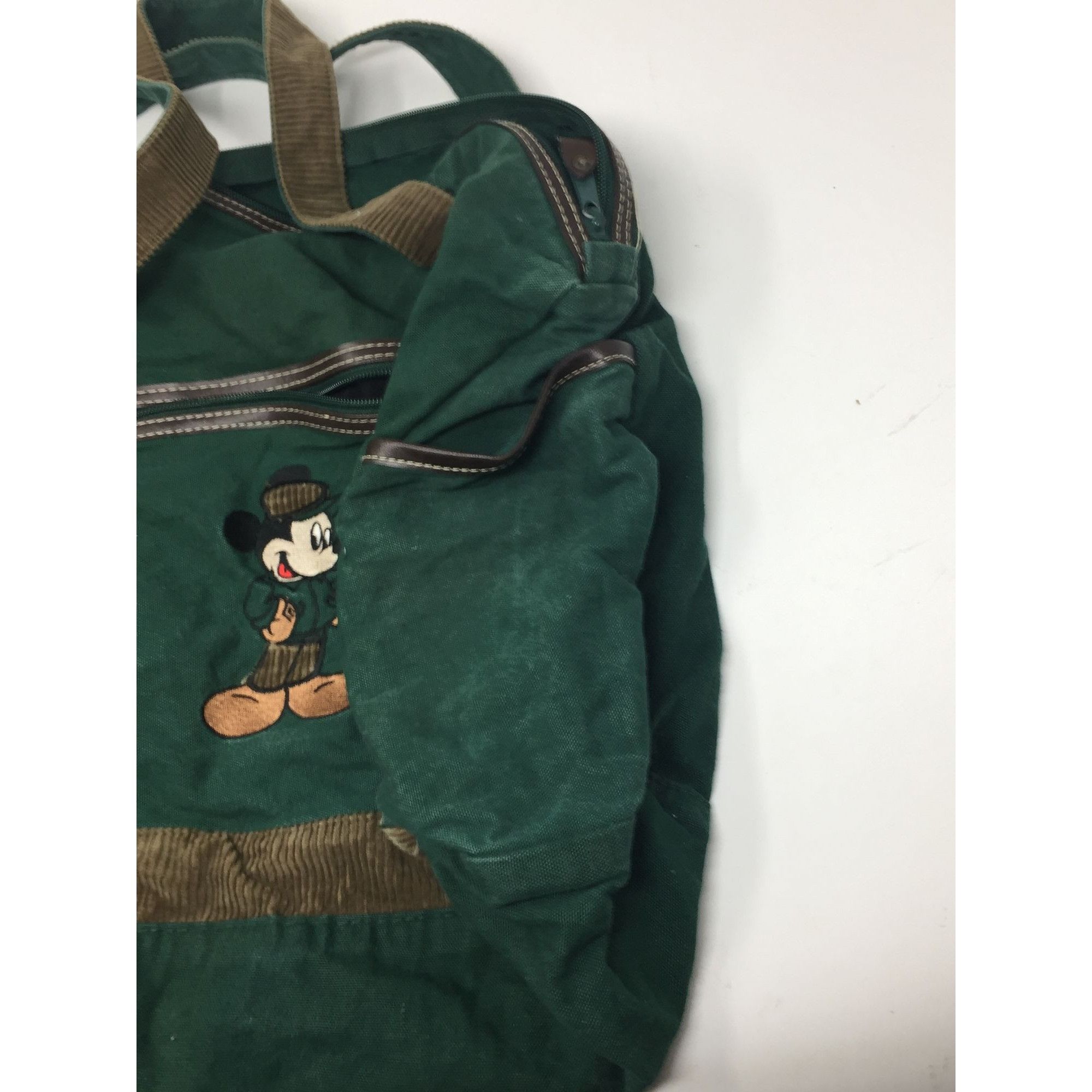 Disney Vintage Disney Mickey Unlimited Green and Brown Duffle Bag- Size ONE SIZE - 4 Thumbnail