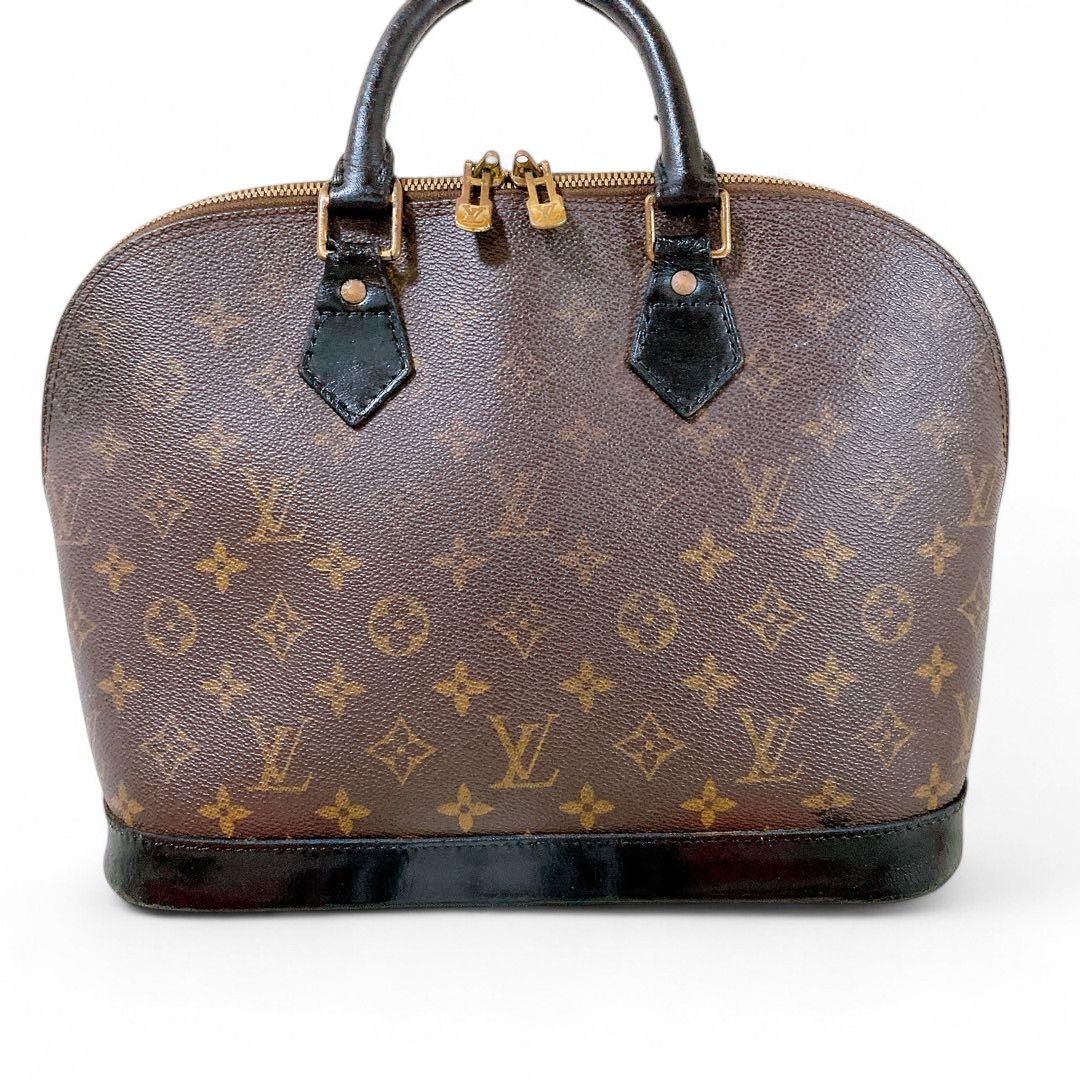 Louis Vuitton Louis Vuitton - Alma PM Monogram Brown Leather Black Handbag Size ONE SIZE - 3 Thumbnail